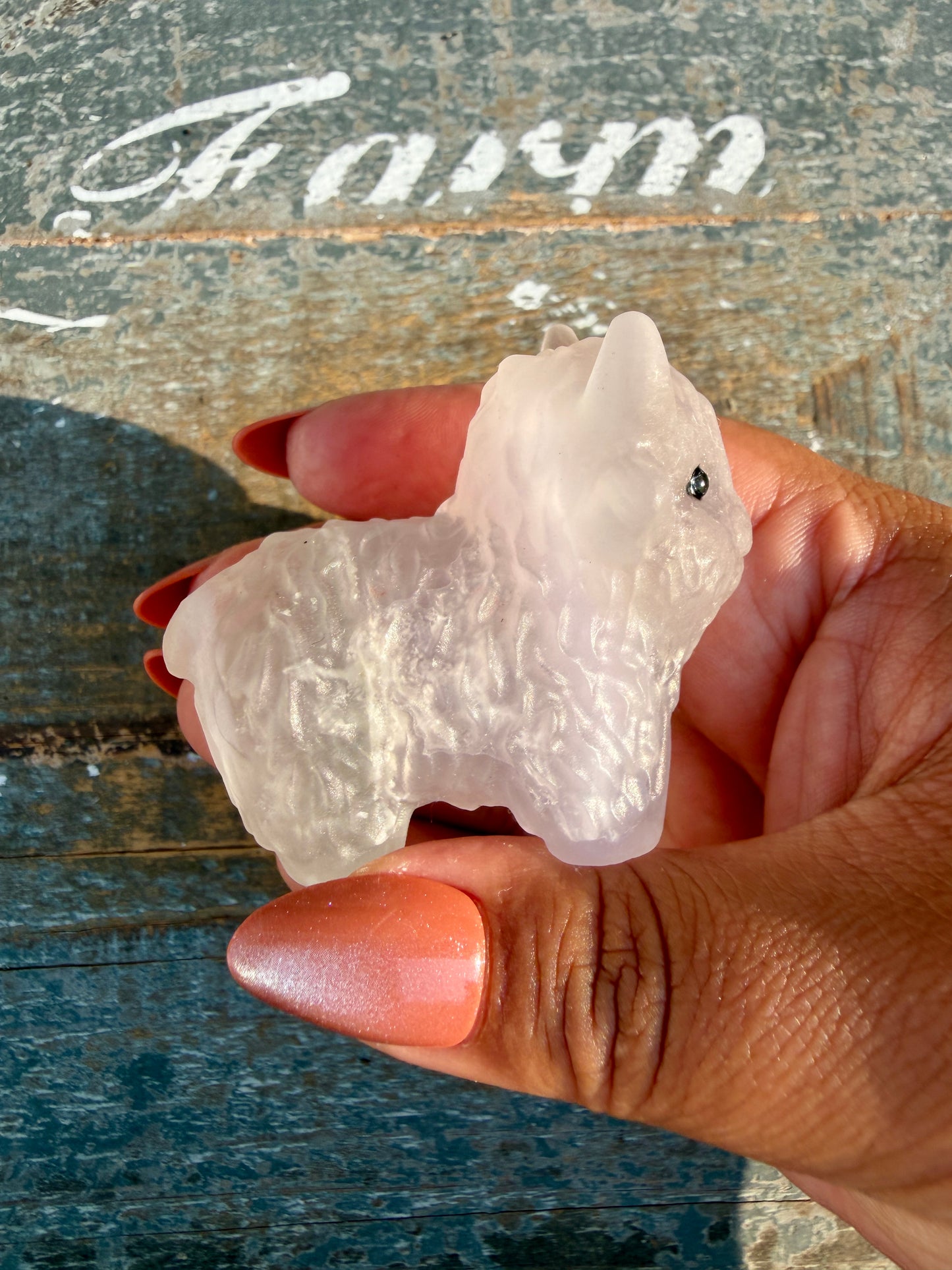 Adorable Lavender Fluorite Highland Cow | Opt U