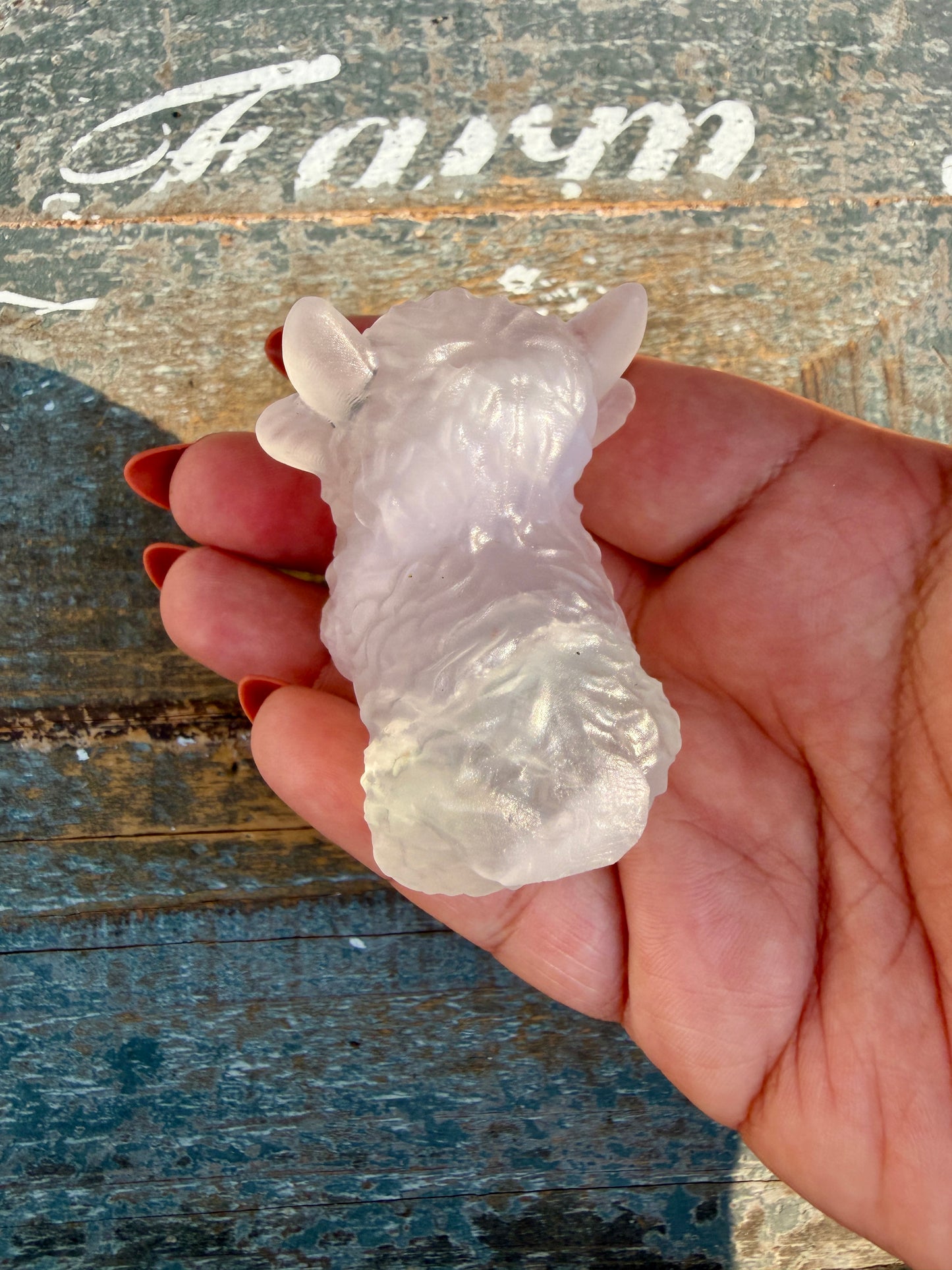 Adorable Lavender Fluorite Highland Cow | Opt U