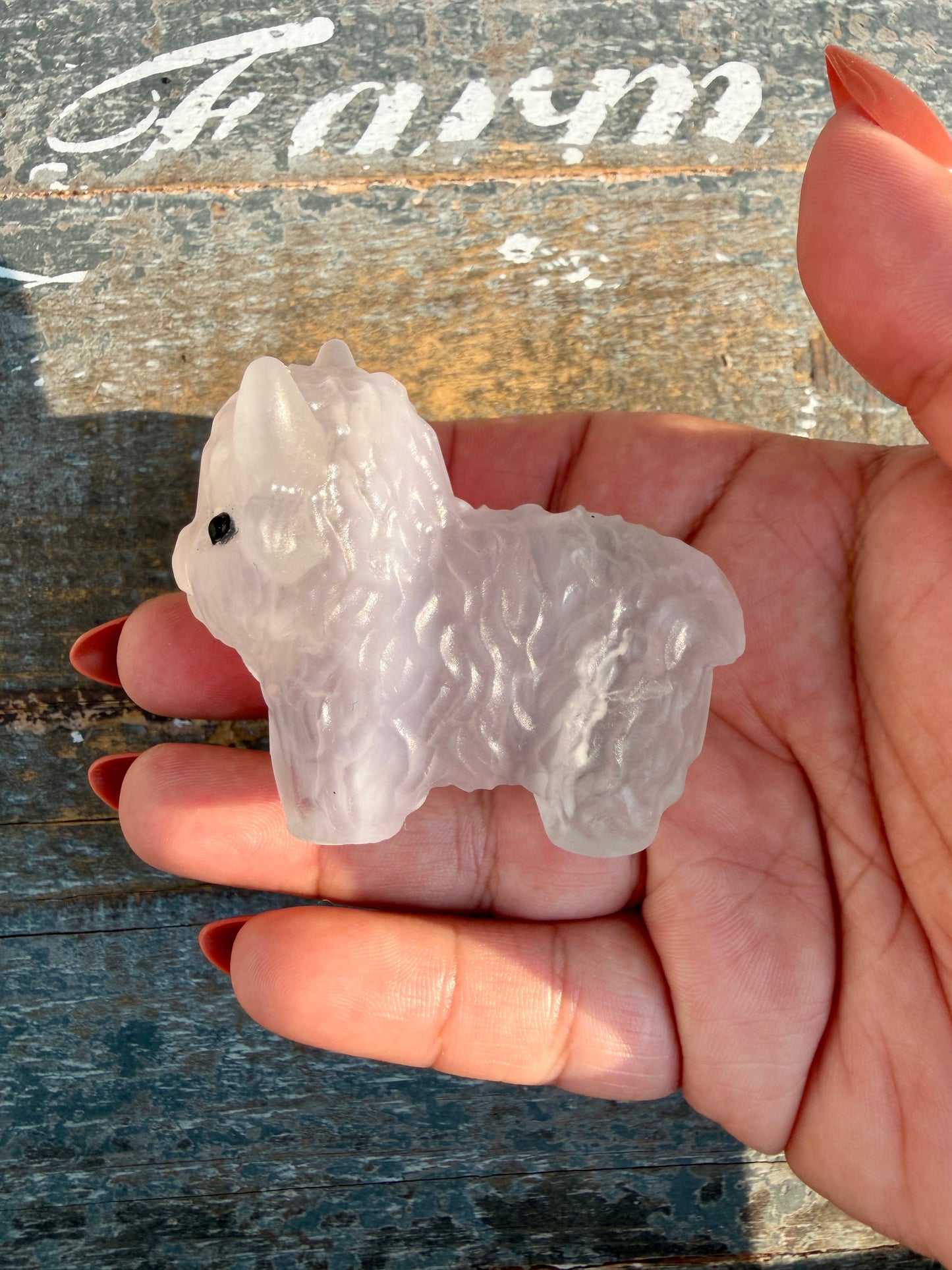 Adorable Lavender Fluorite Highland Cow | Opt U