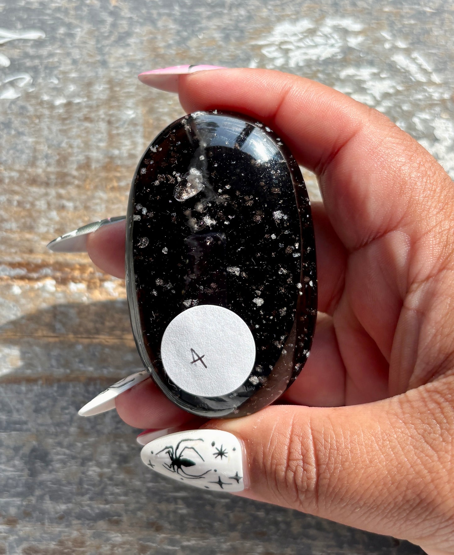 Gorgeous Galaxy Obsidian Palm Stone from Mexico | A