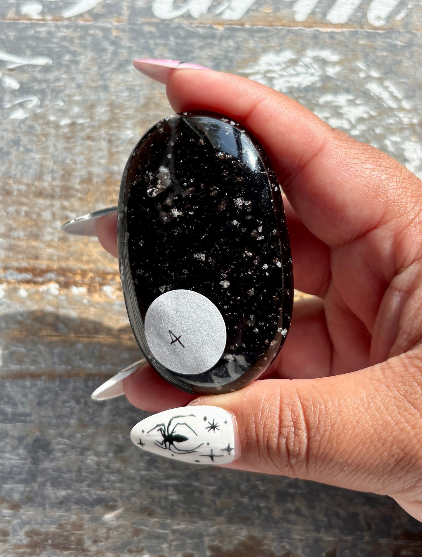 Gorgeous Galaxy Obsidian Palm Stone from Mexico | A