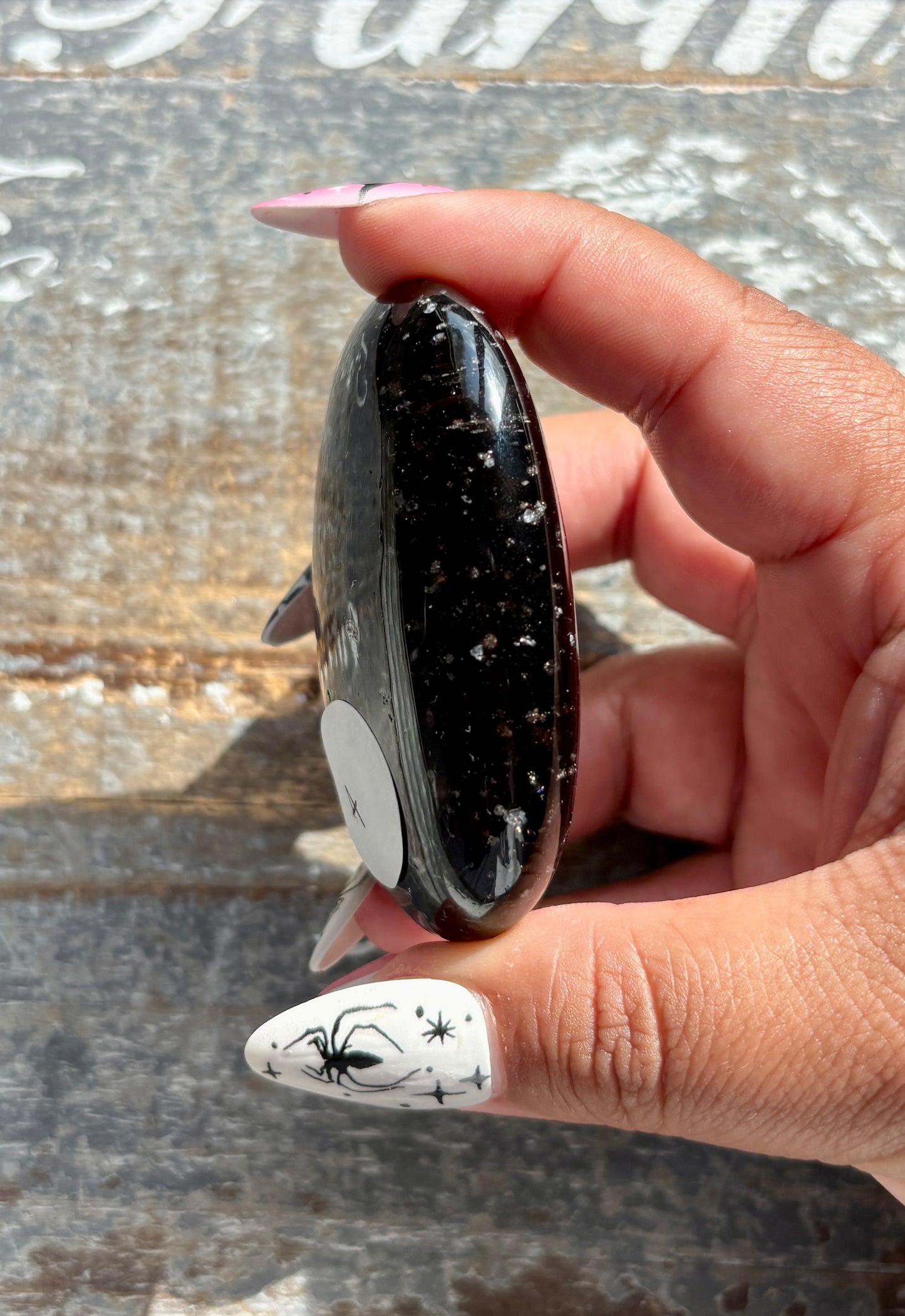 Gorgeous Galaxy Obsidian Palm Stone from Mexico | A