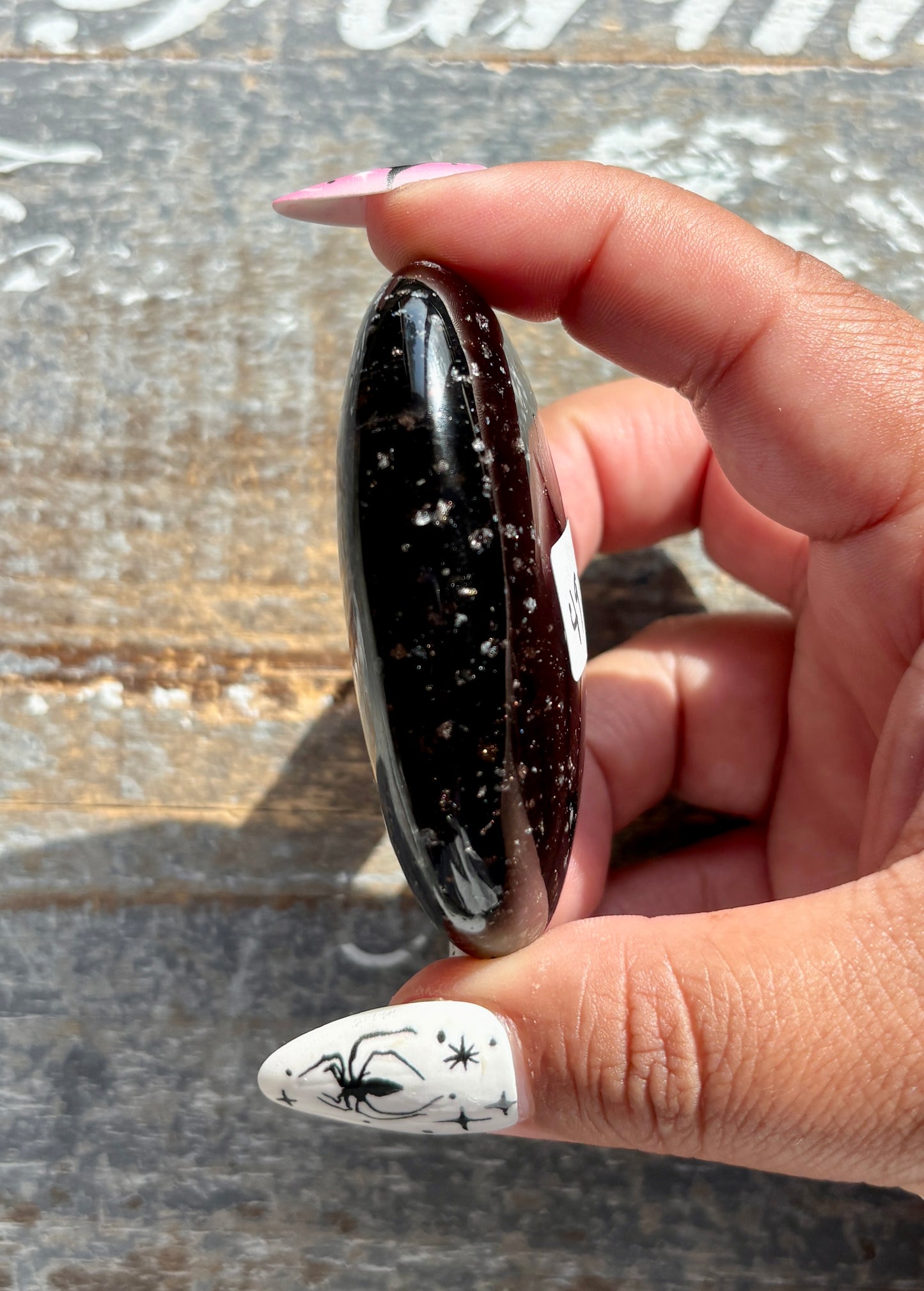 Gorgeous Galaxy Obsidian Palm Stone from Mexico | A