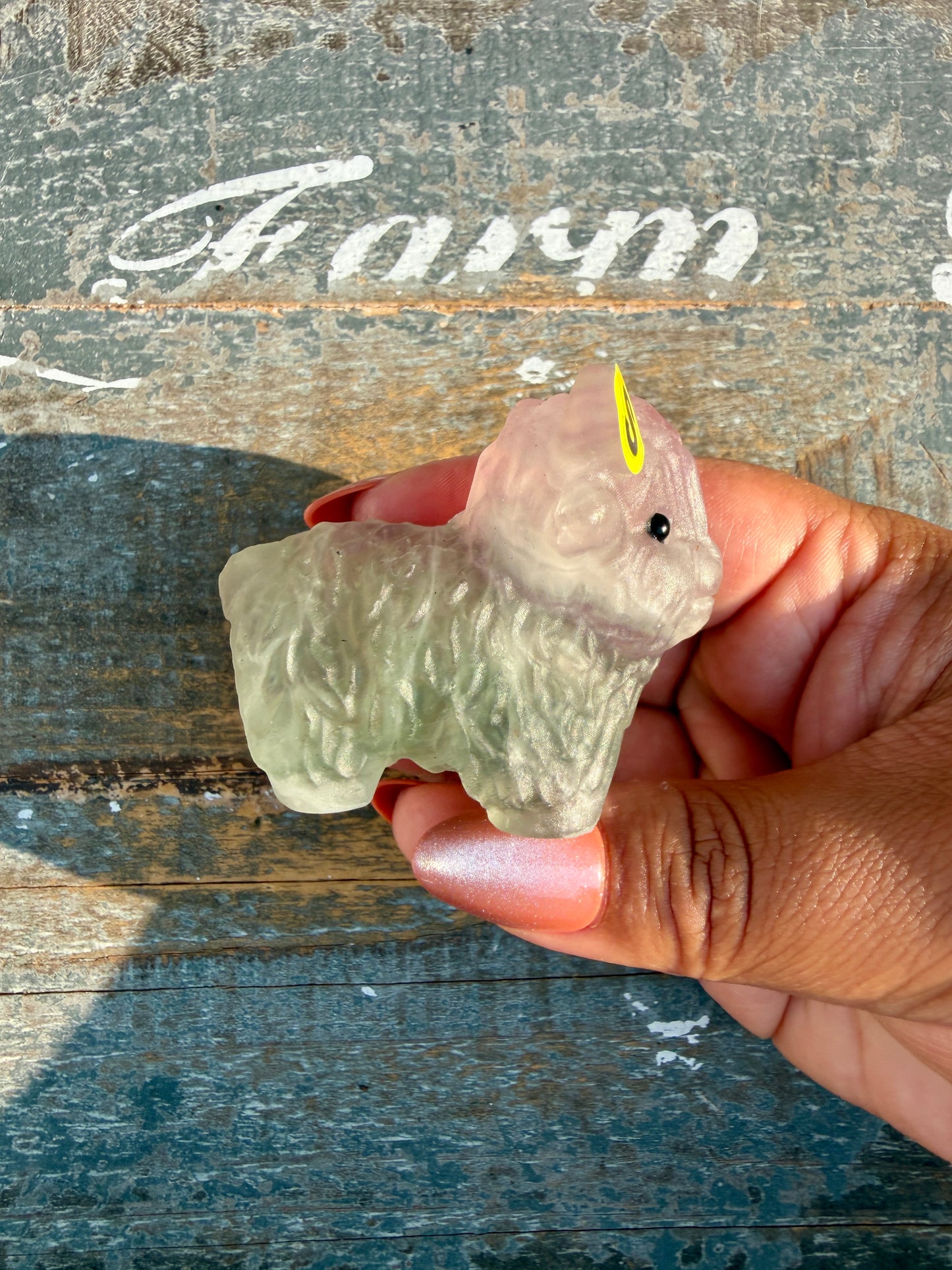 Adorable Lavender Fluorite Highland Cow | Opt S