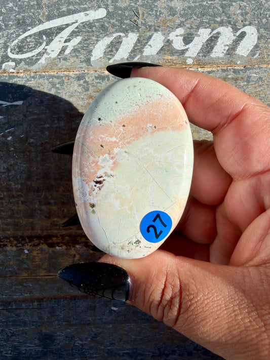 Pastel Unicorn Jasper Palm Stone | India | Opt 27