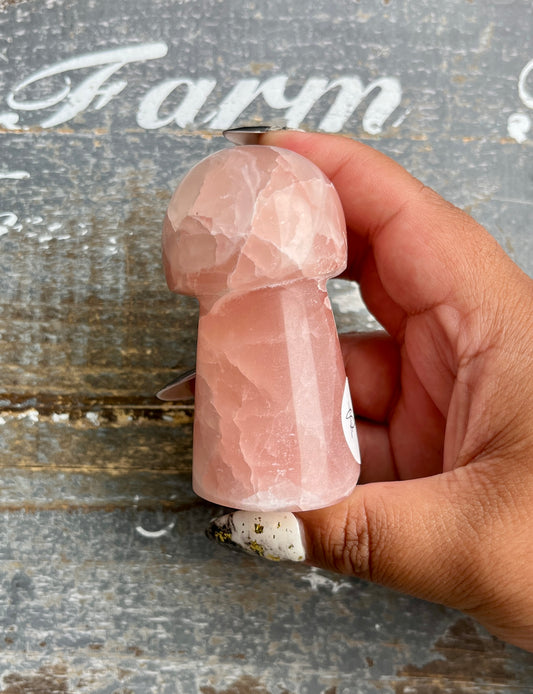 Gorgeous Rose Calcite Mushroom from Pakistan