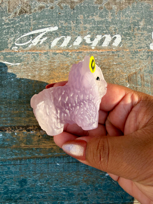 Adorable Lavender Fluorite Highland Cow | Opt Q