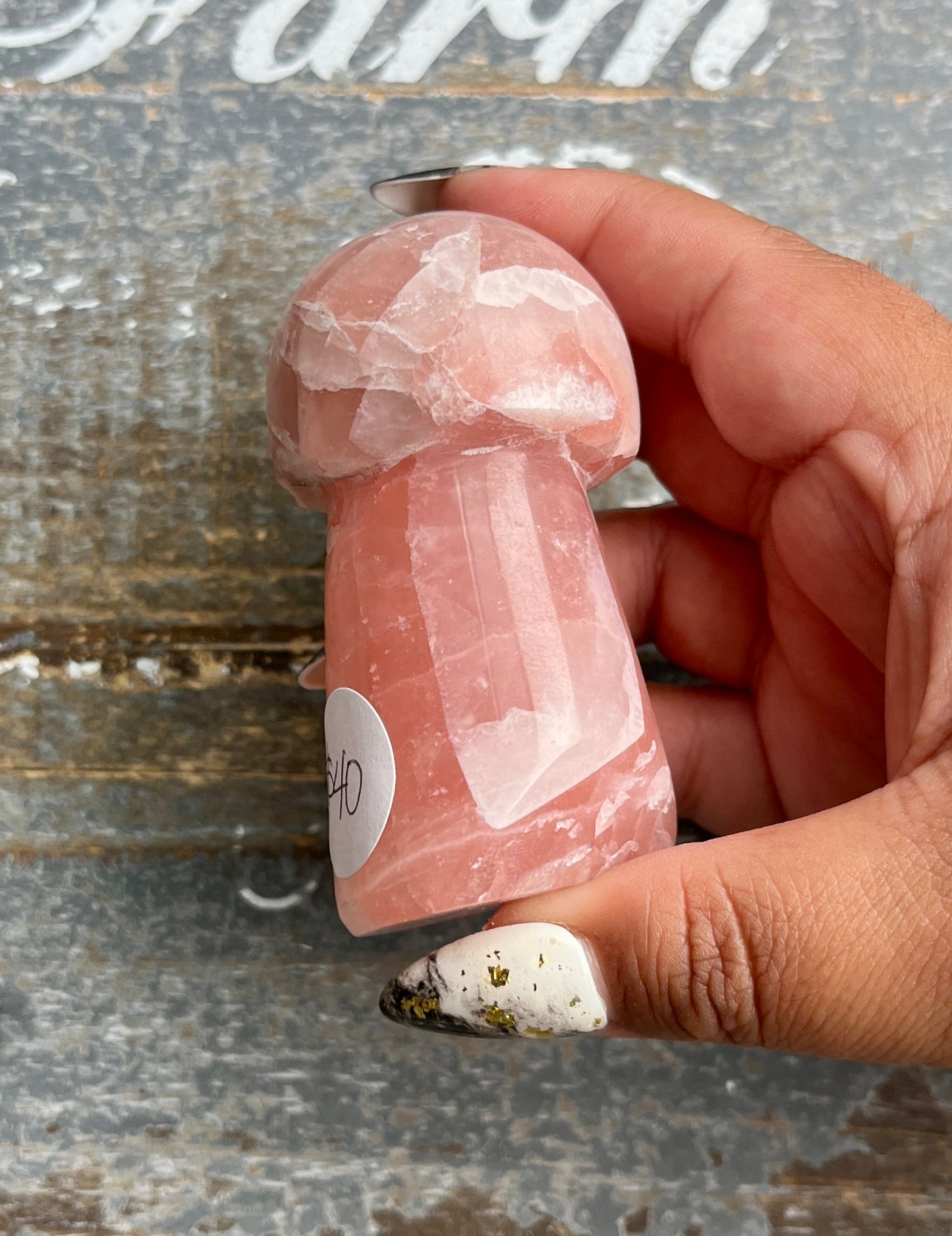 Gorgeous Rose Calcite Mushroom from Pakistan