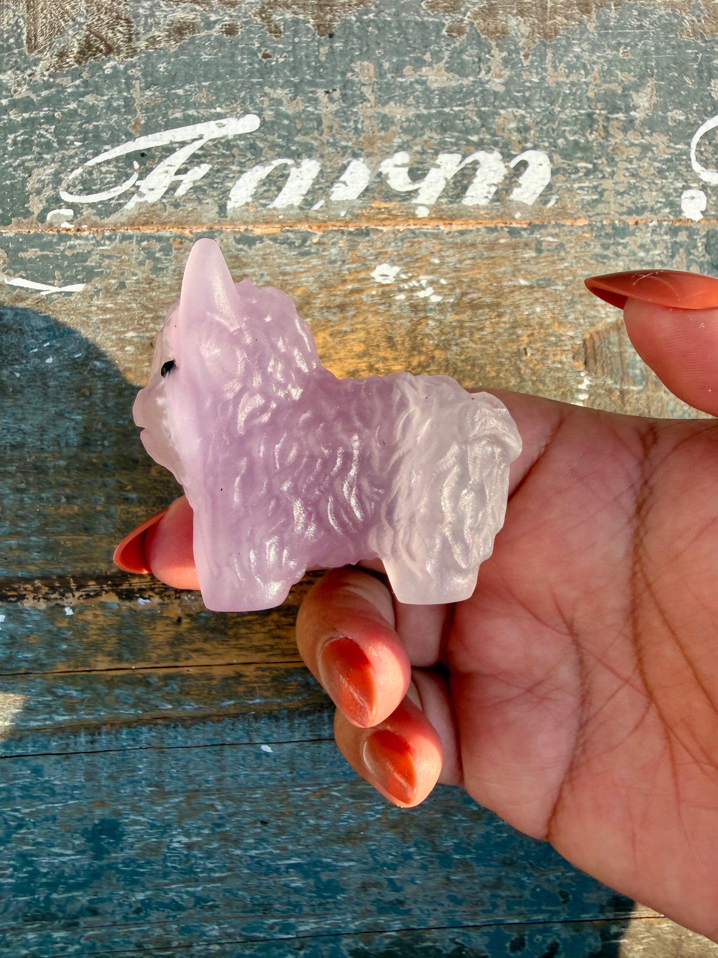 Adorable Lavender Fluorite Highland Cow | Opt Q