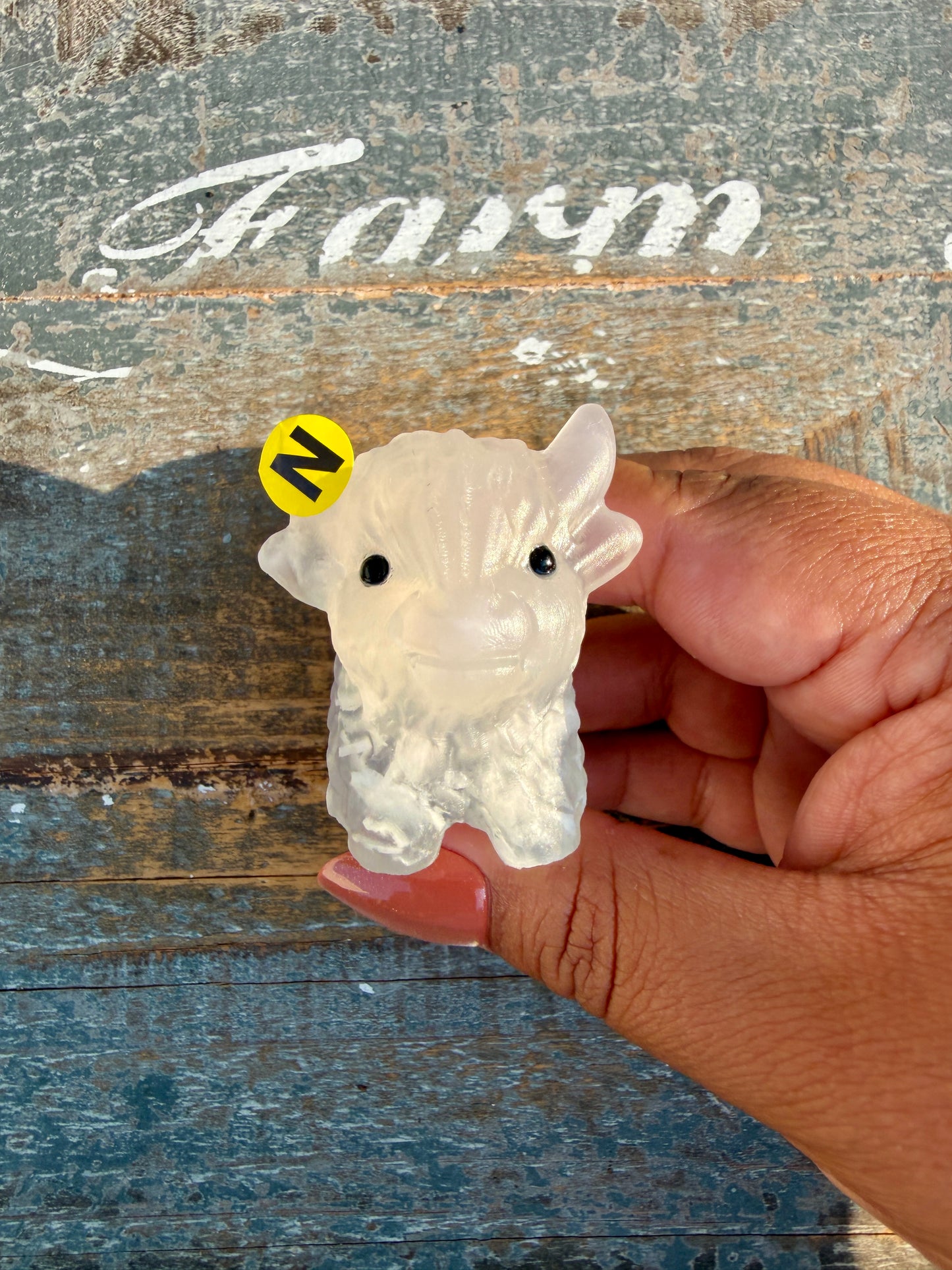 Adorable Lavender Fluorite Highland Cow | Opt N