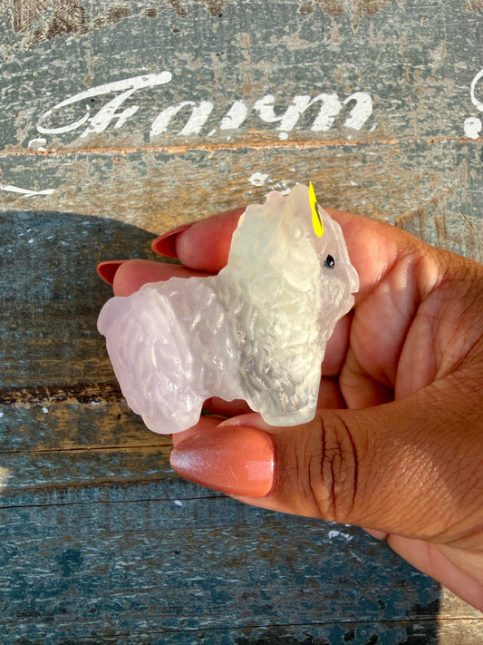 Adorable Lavender Fluorite Highland Cow | Opt N