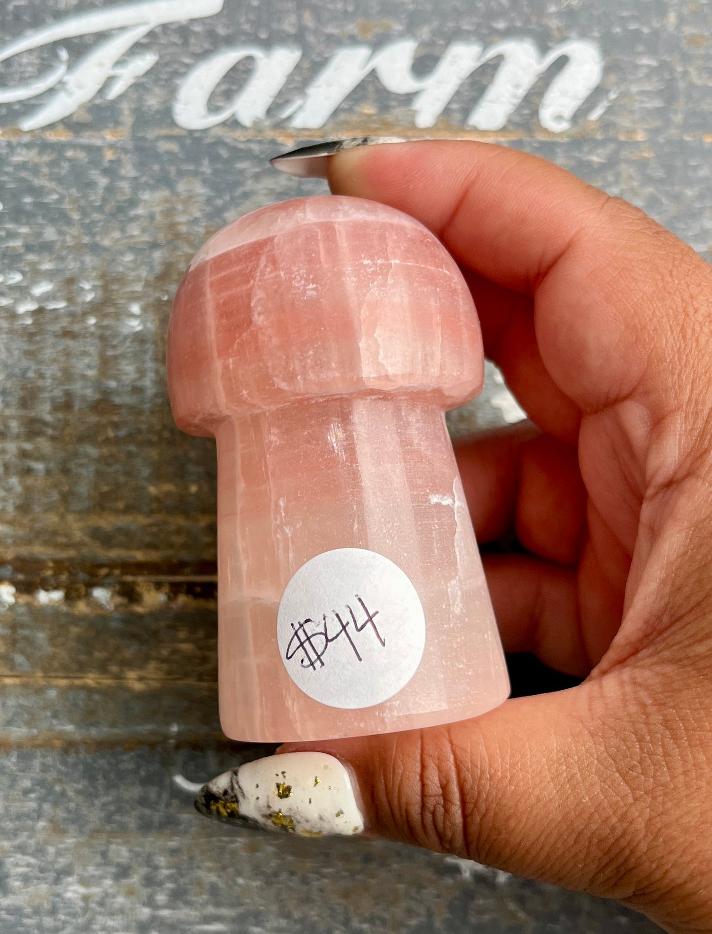 Gorgeous Rose Calcite Mushroom from Pakistan