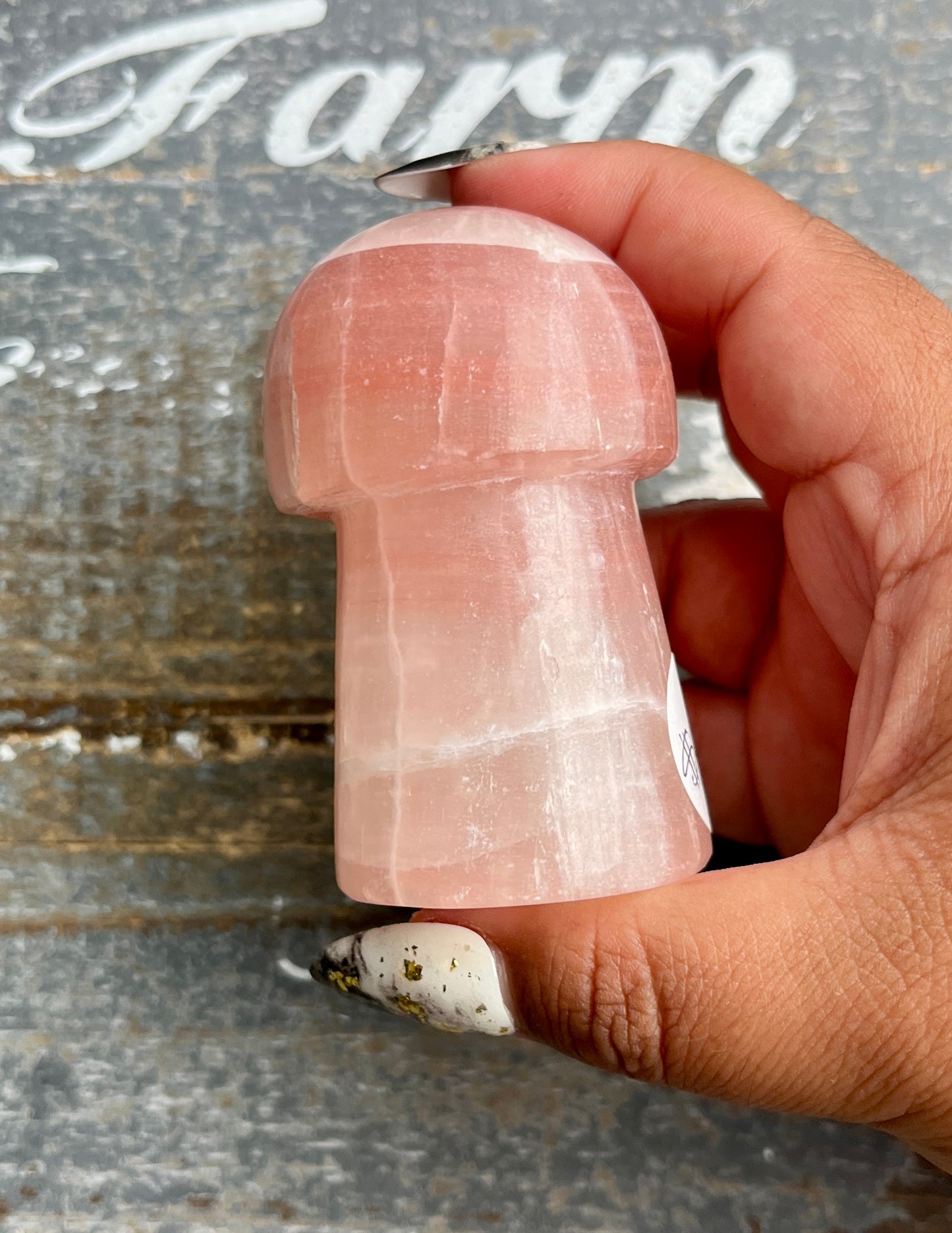 Gorgeous Rose Calcite Mushroom from Pakistan