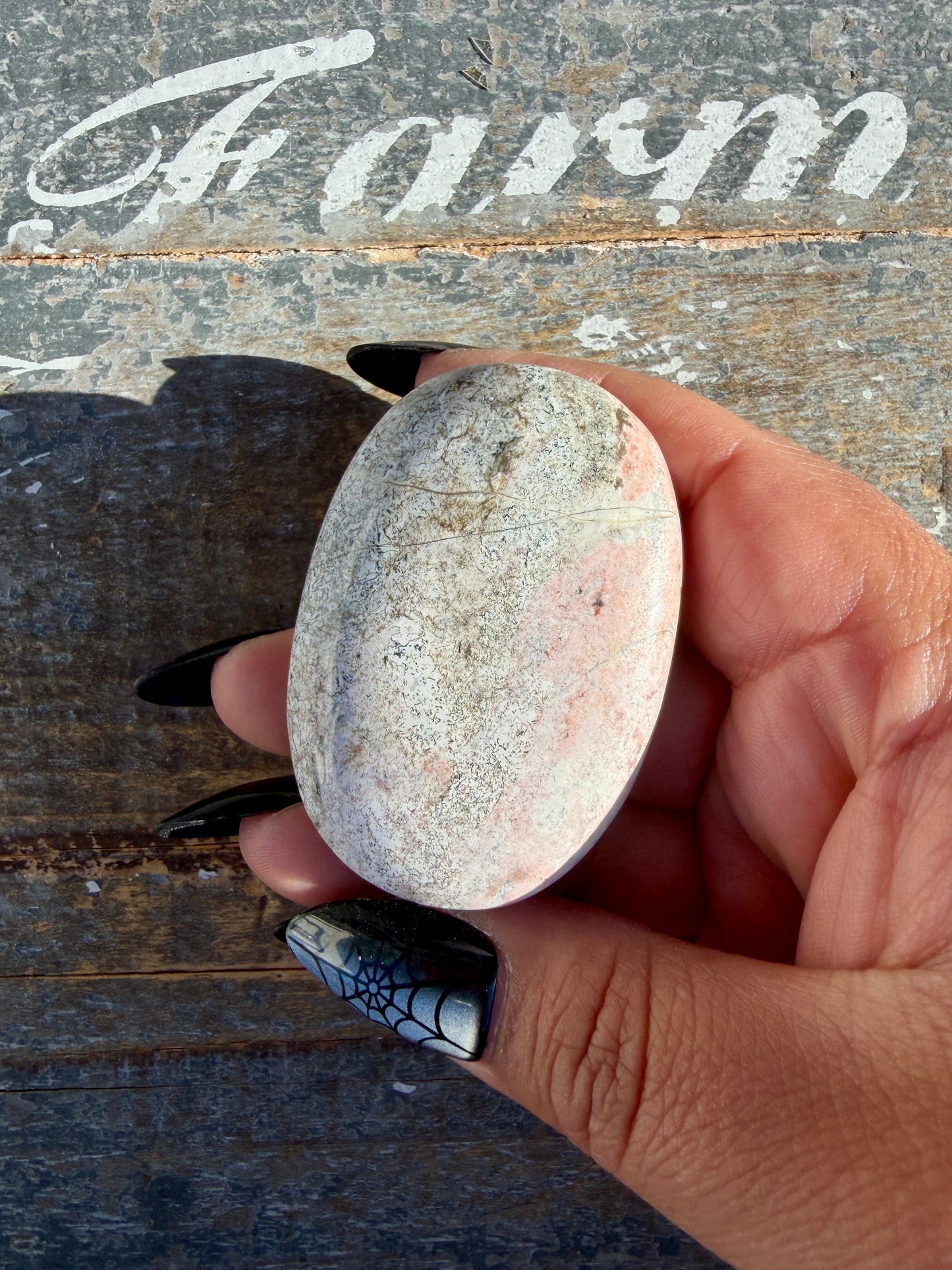 Pastel Unicorn Jasper Palm Stone | India | Opt 3