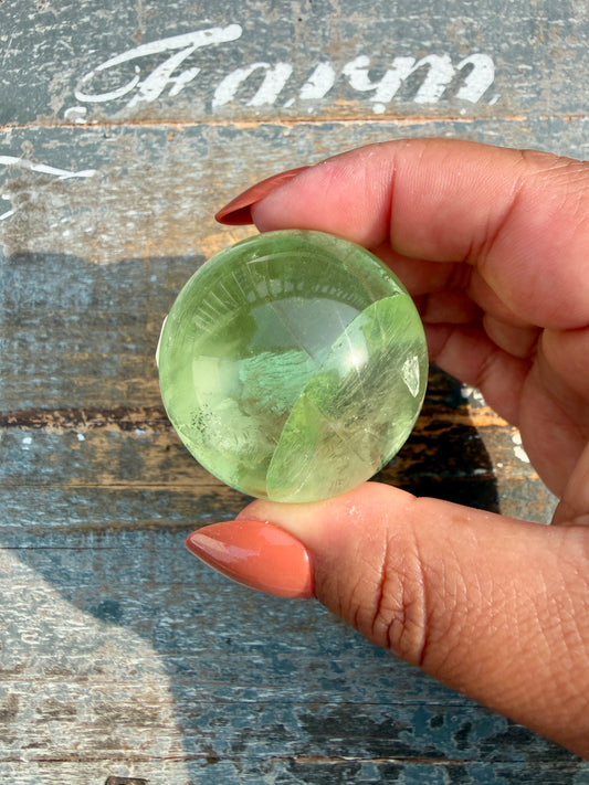 Gorgeous Lime Green Fluorite Sphere | Opt 54