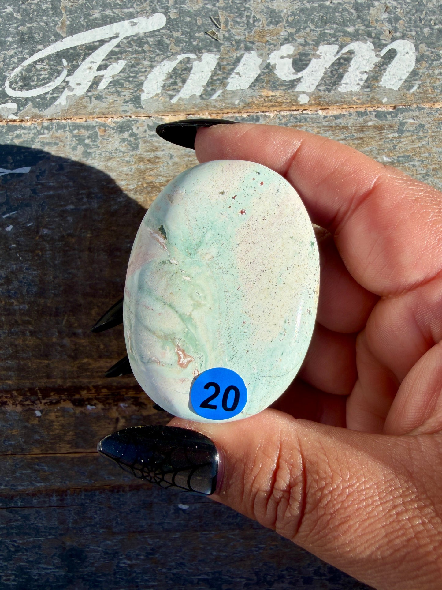 Pastel Unicorn Jasper Palm Stone | India | Opt 20