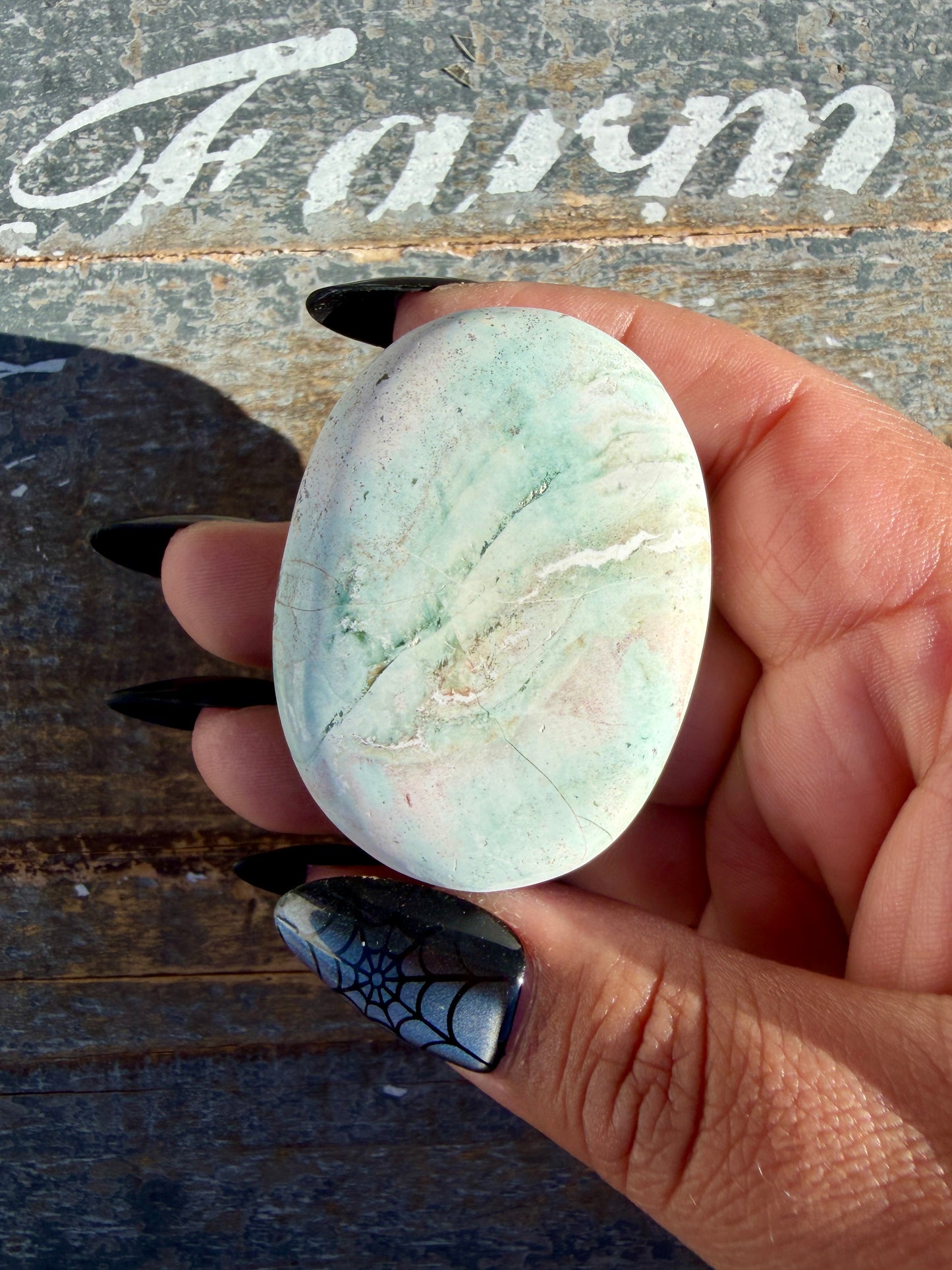 Pastel Unicorn Jasper Palm Stone | India | Opt 20