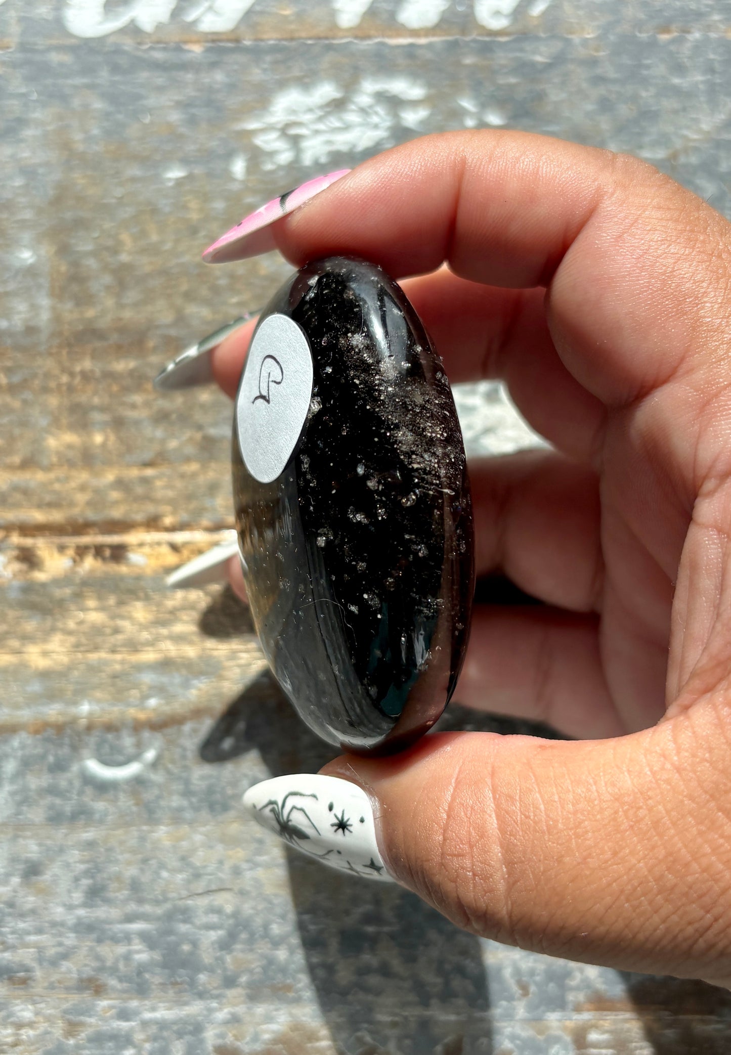 Gorgeous Galaxy Obsidian Palm Stone from Mexico | G