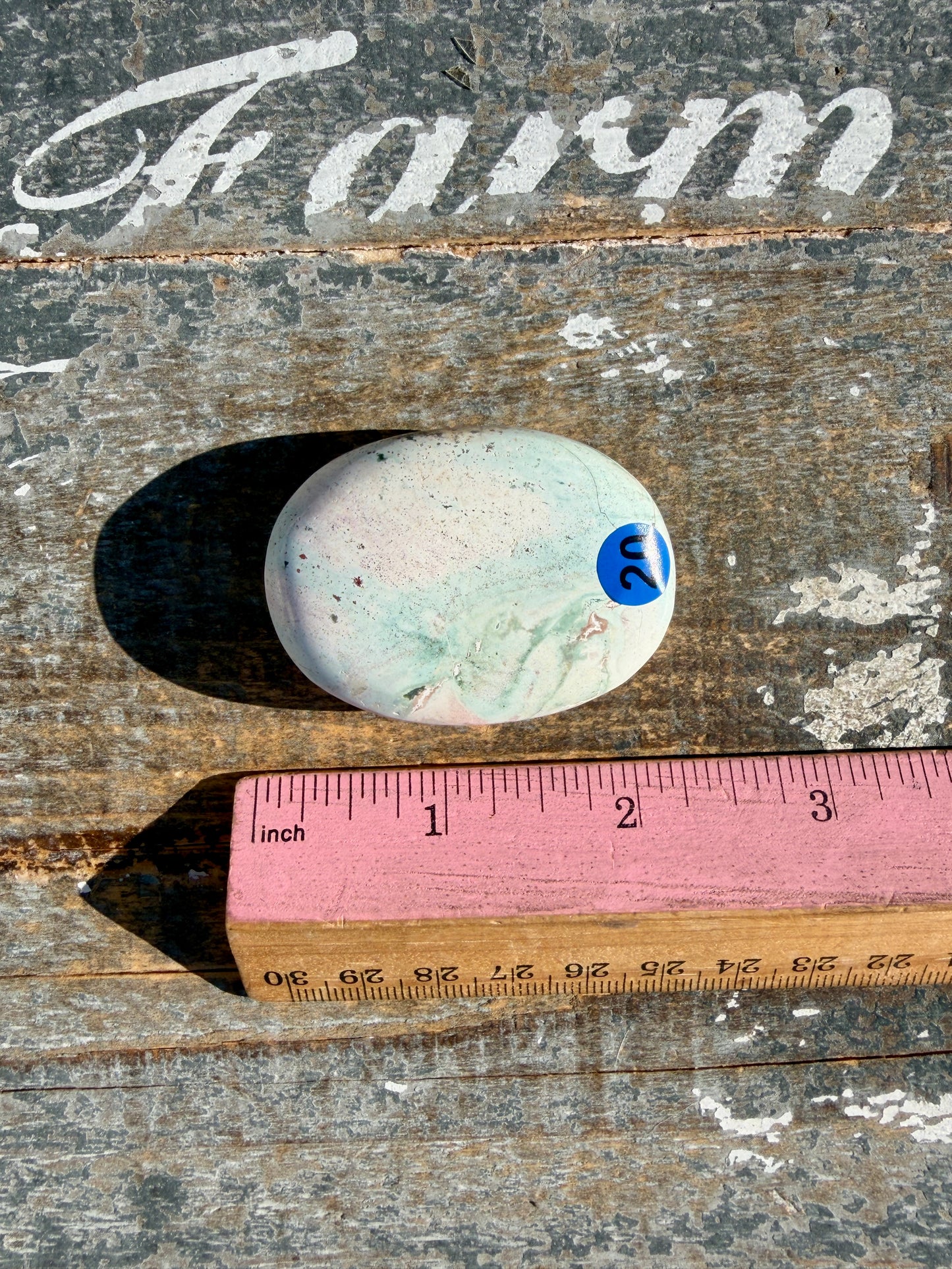 Pastel Unicorn Jasper Palm Stone | India | Opt 20