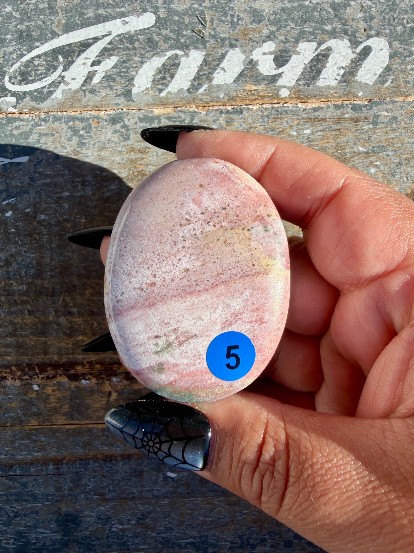 Pastel Unicorn Jasper Palm Stone | India | Opt 5