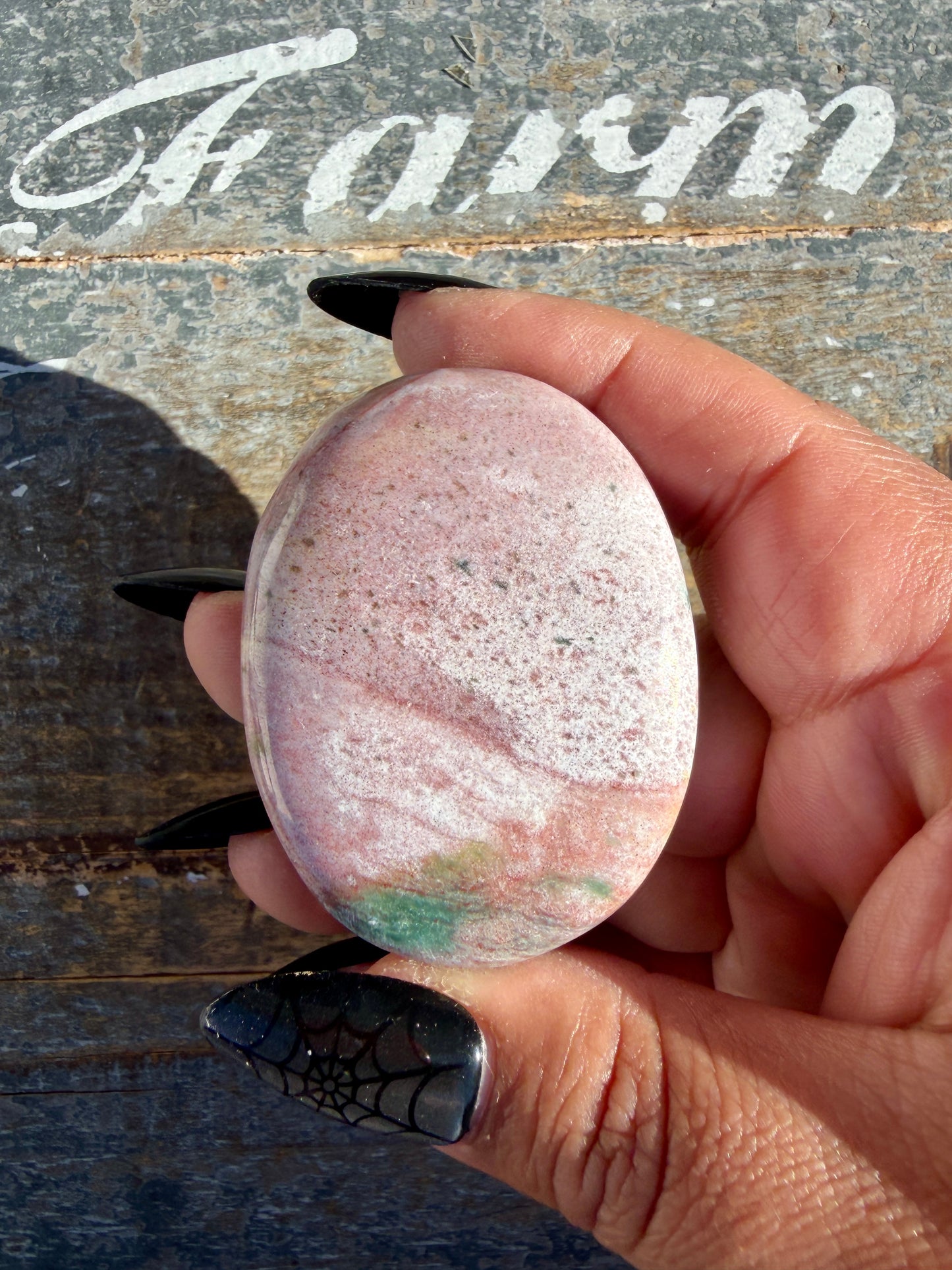 Pastel Unicorn Jasper Palm Stone | India | Opt 5