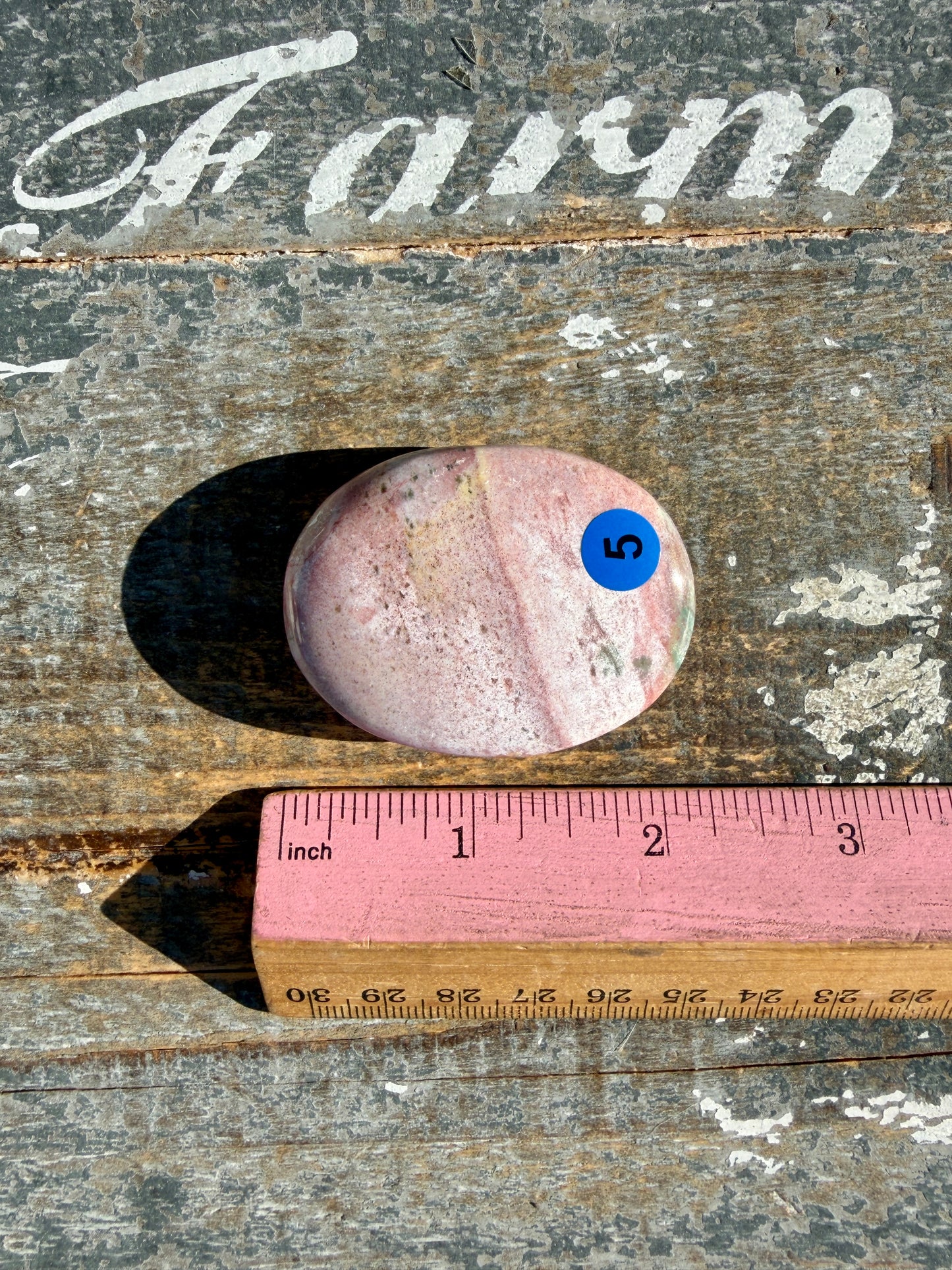 Pastel Unicorn Jasper Palm Stone | India | Opt 5