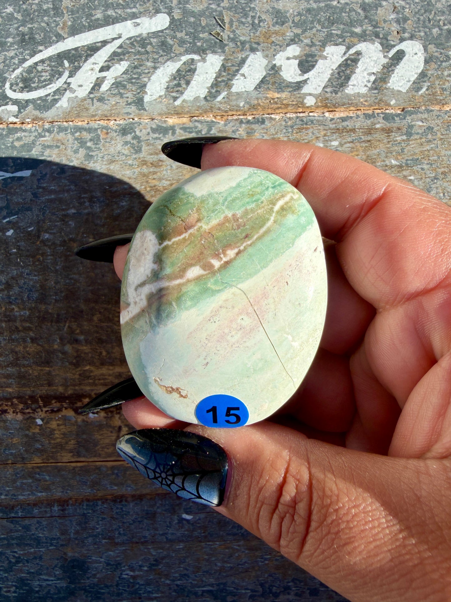 Pastel Unicorn Jasper Palm Stone | India | Opt 15