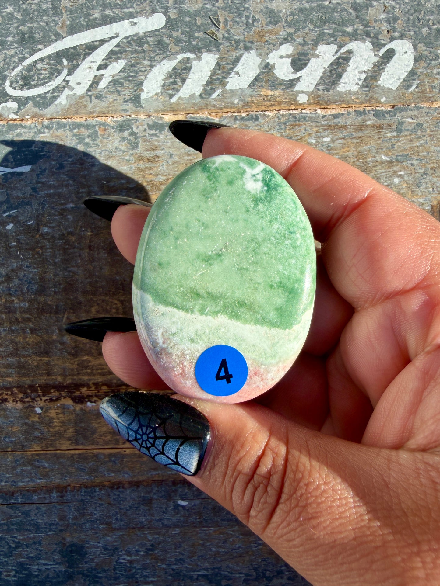 Pastel Unicorn Jasper Palm Stone | India | Opt 4