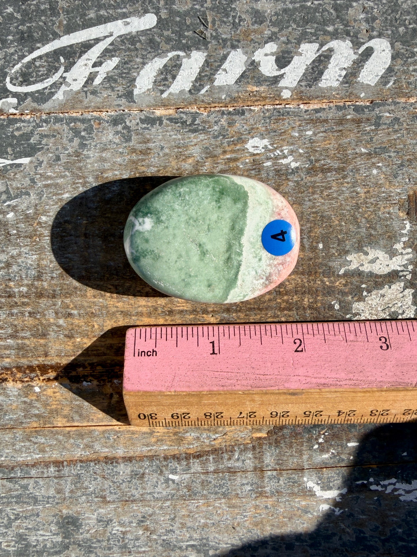 Pastel Unicorn Jasper Palm Stone | India | Opt 4