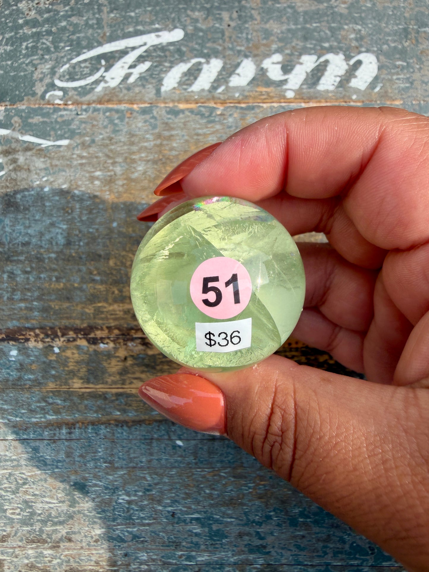 Gorgeous Lime Green Fluorite Sphere | Opt 51 *PYRITE INCLUSIONS