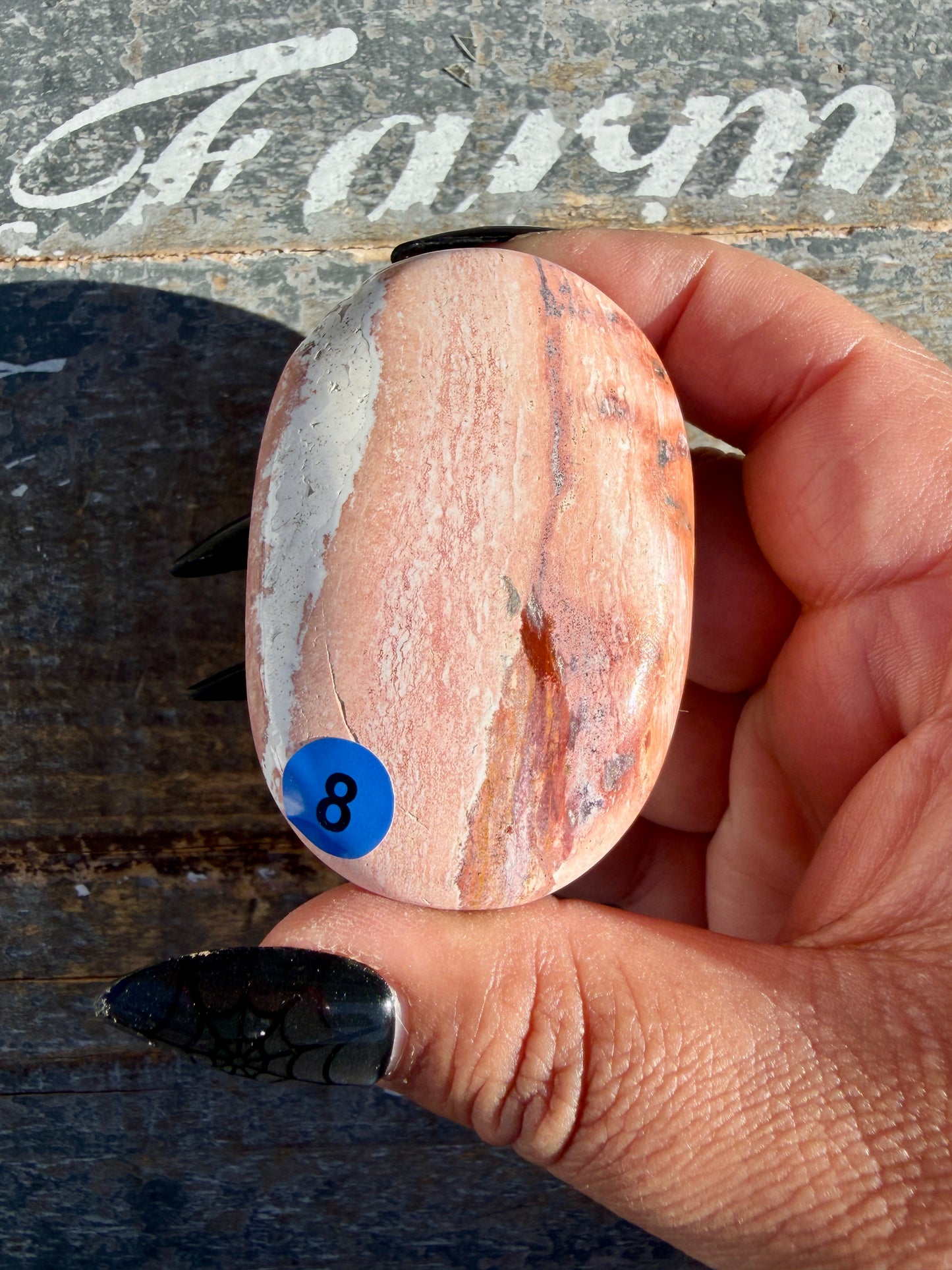 Pastel Unicorn Jasper Palm Stone | India | Opt 8