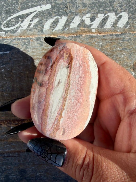 Pastel Unicorn Jasper Palm Stone | India | Opt 8