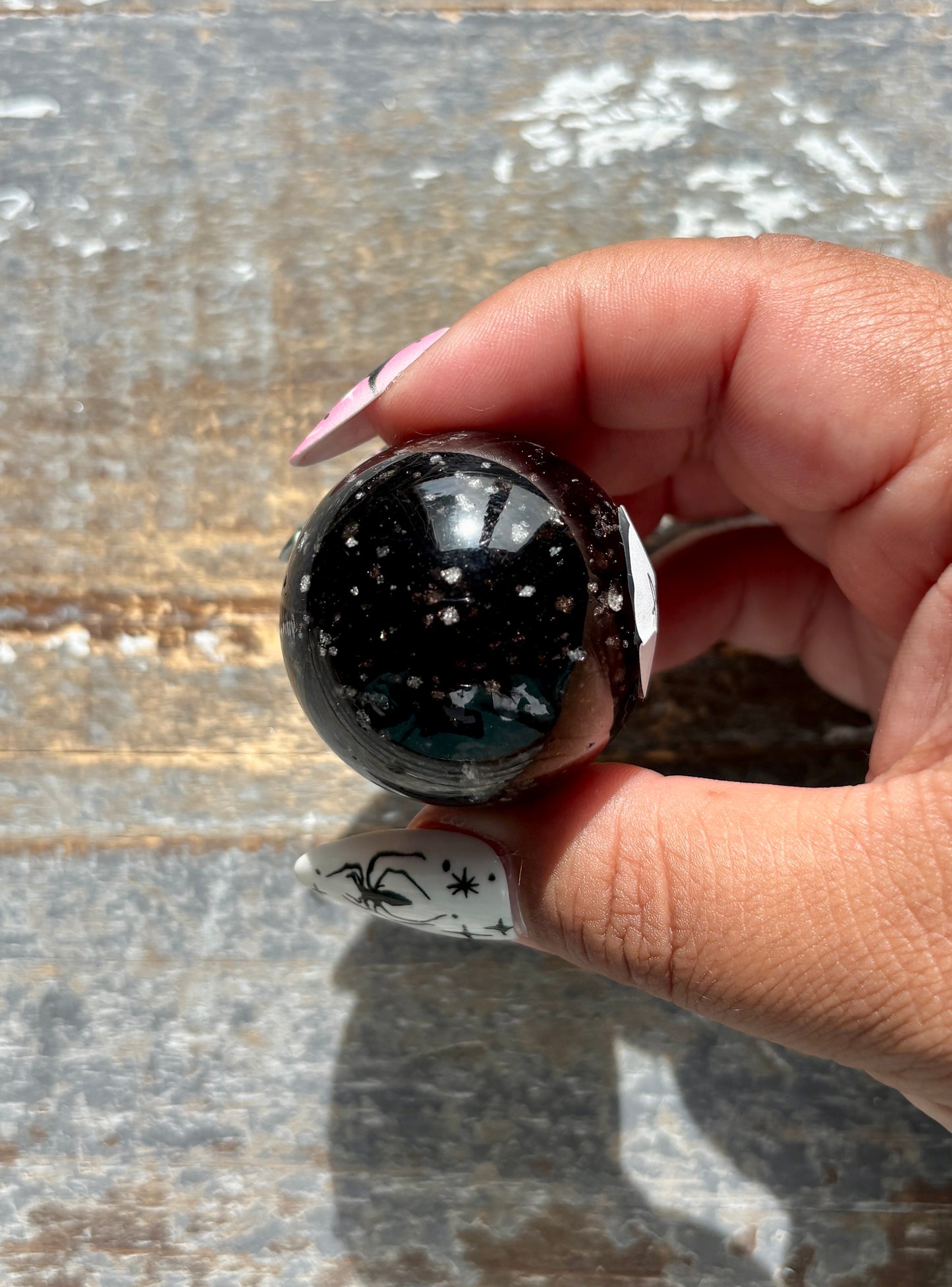 Gorgeous Galaxy Obsidian Mini Sphere from Mexico | A