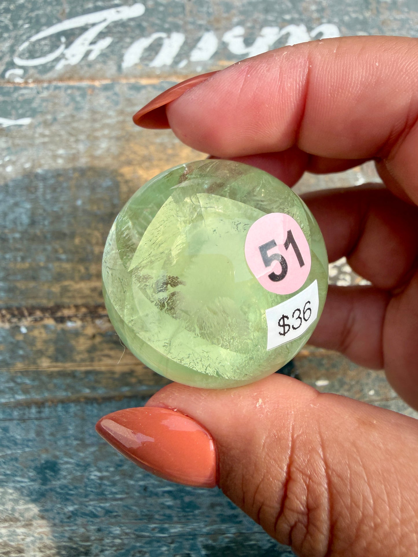 Gorgeous Lime Green Fluorite Sphere | Opt 51 *PYRITE INCLUSIONS