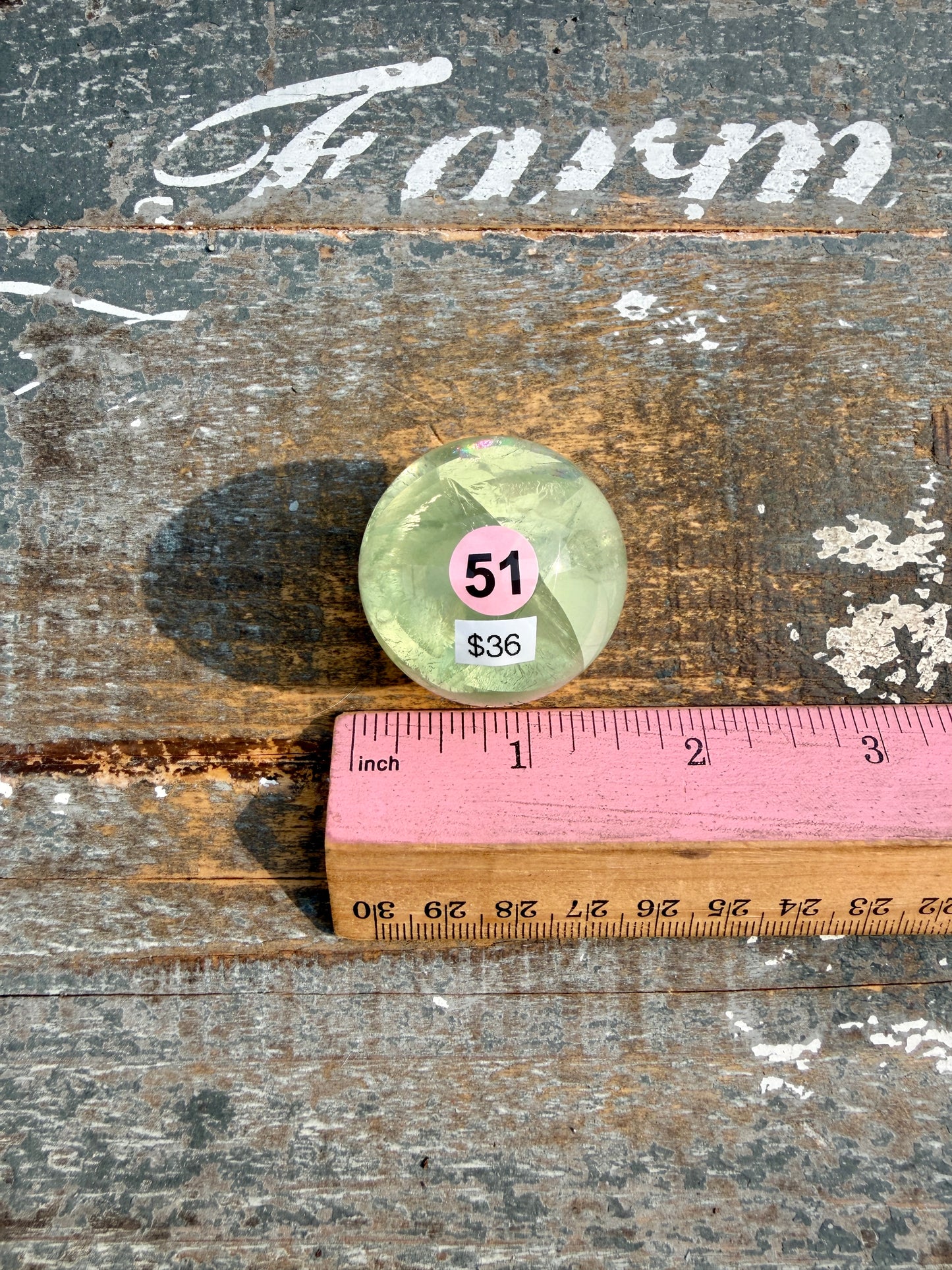 Gorgeous Lime Green Fluorite Sphere | Opt 51 *PYRITE INCLUSIONS