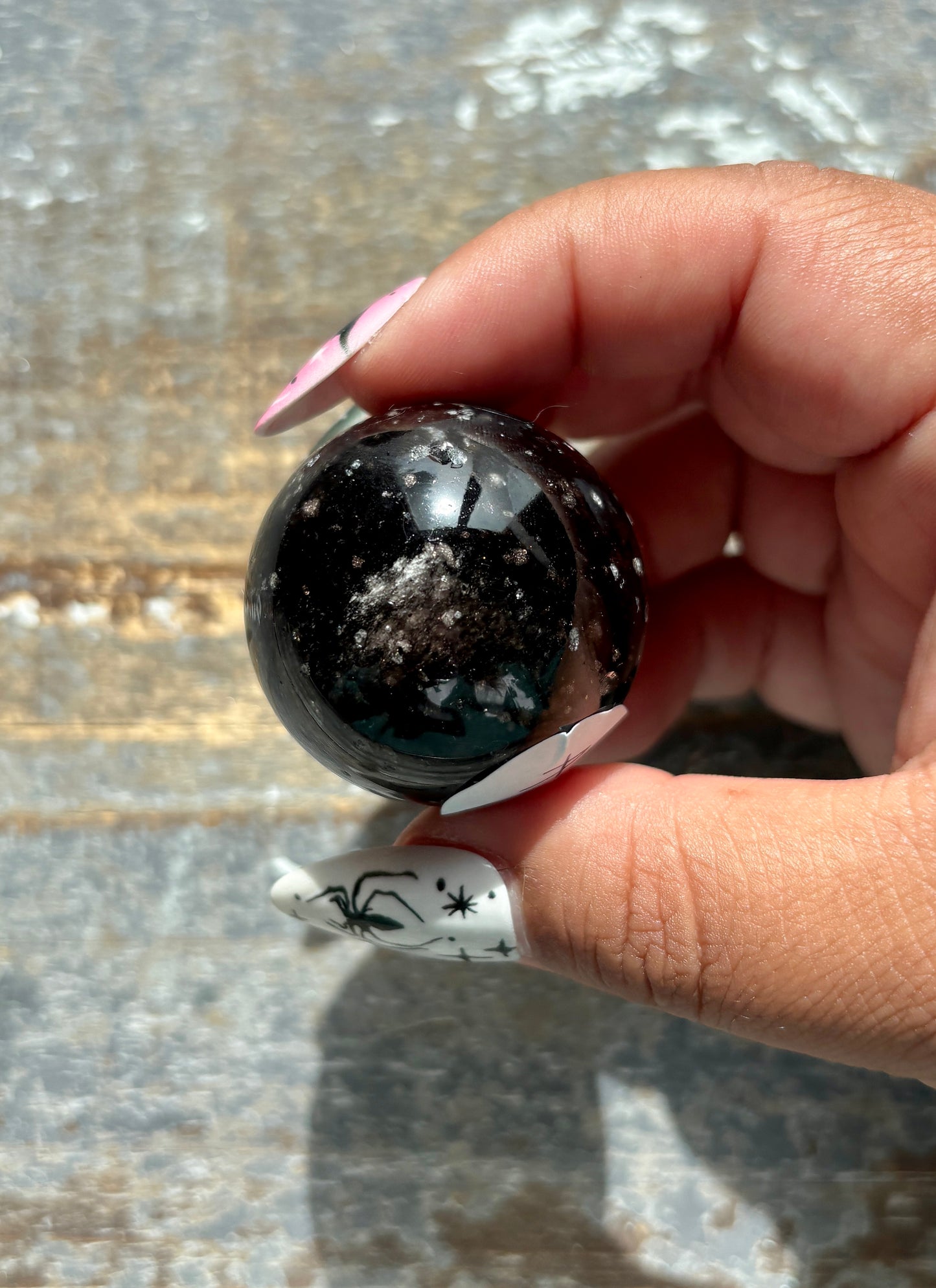 Gorgeous Galaxy Obsidian Mini Sphere from Mexico | A