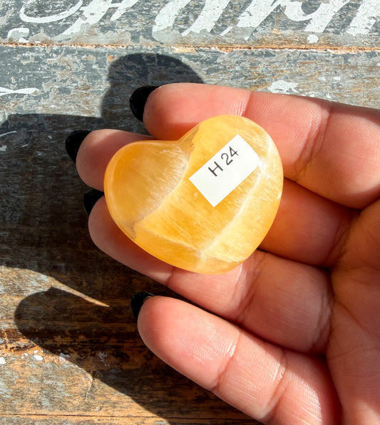 Gorgeous Honeycomb Calcite Large Heart from Utah | Opt H