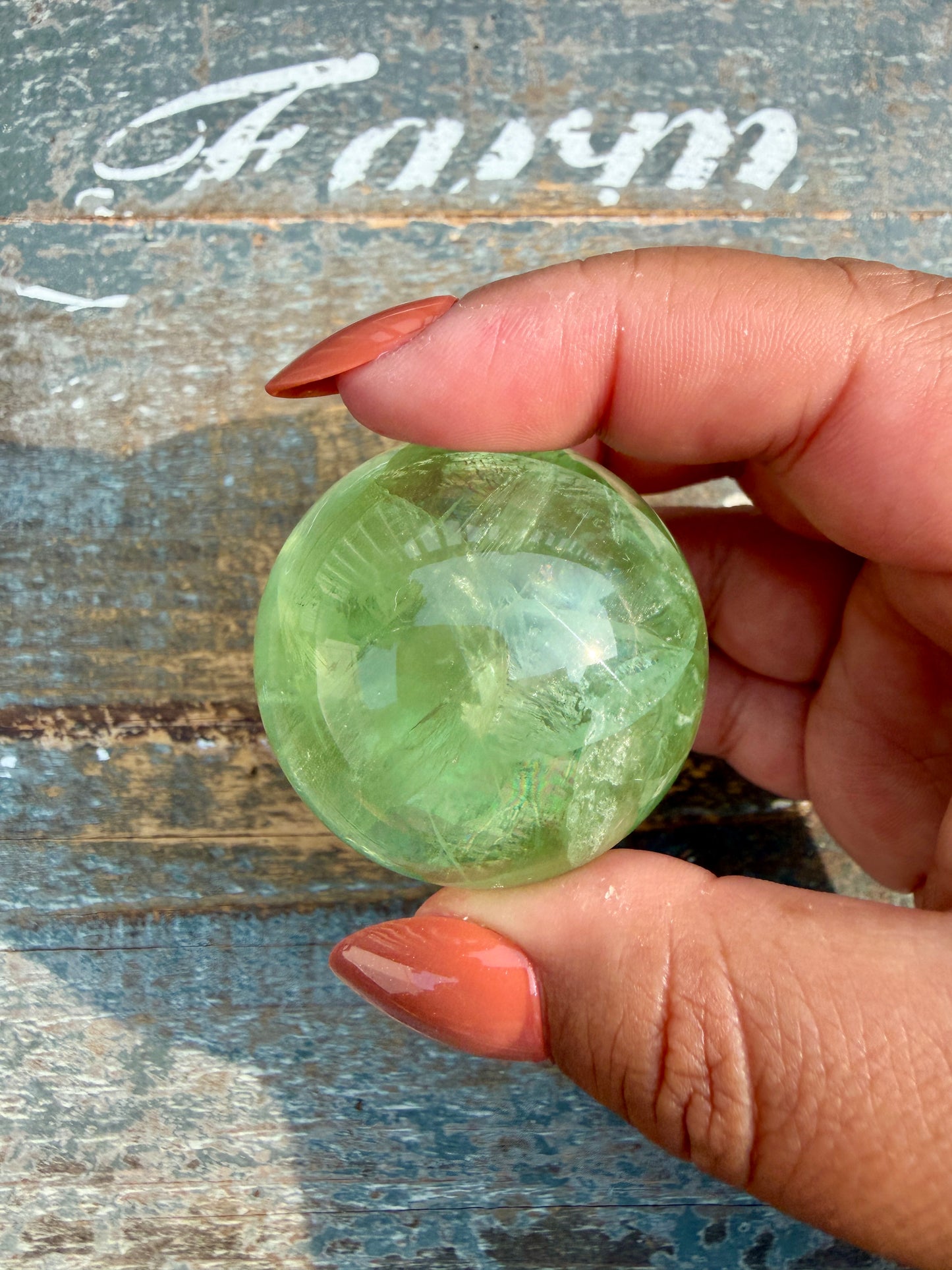 Gorgeous Lime Green Fluorite Sphere | Opt 56