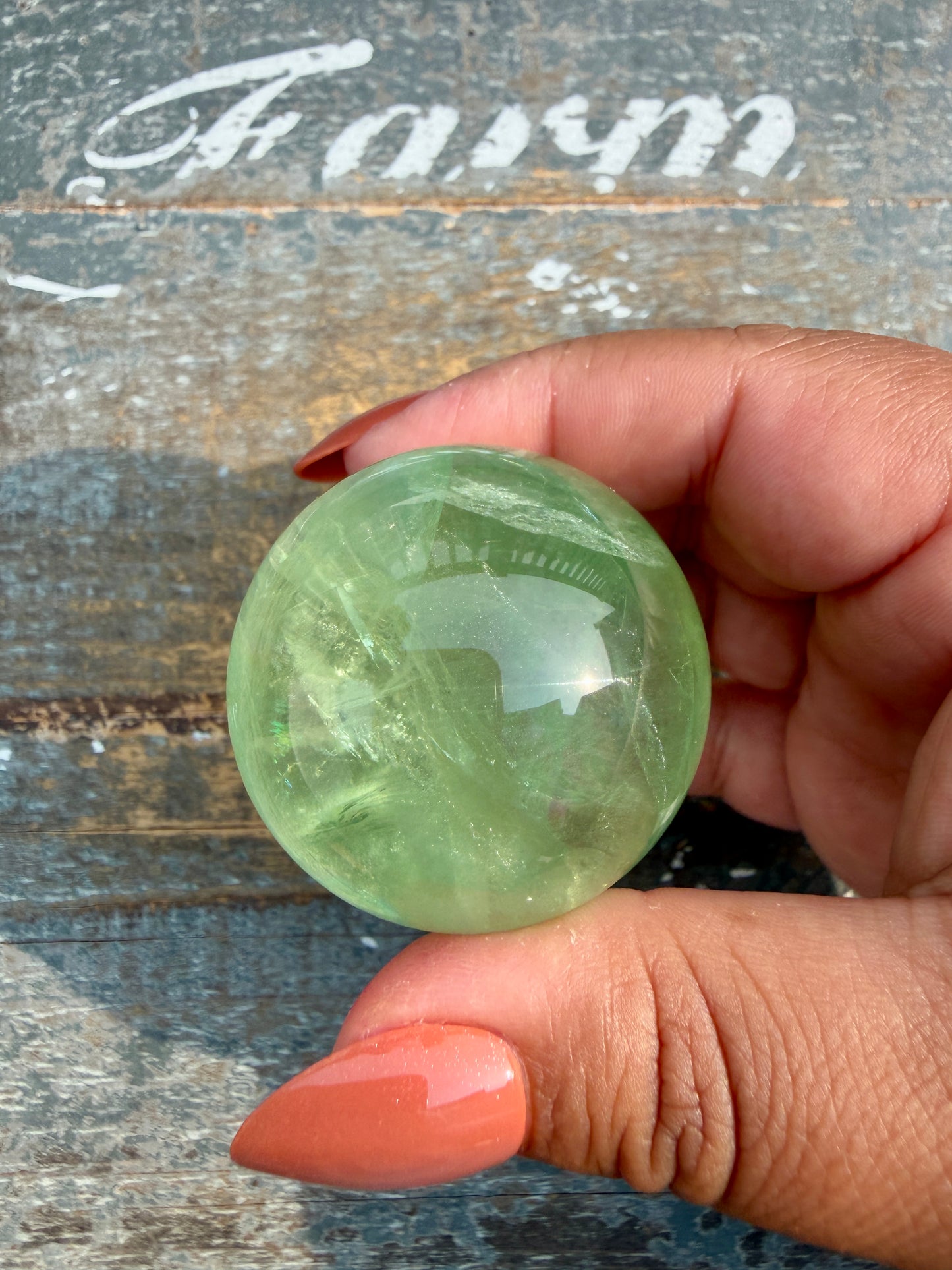 Gorgeous Lime Green Fluorite Sphere | Opt 56