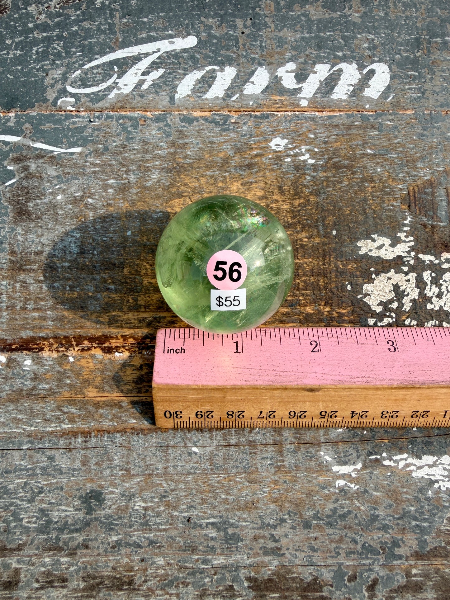 Gorgeous Lime Green Fluorite Sphere | Opt 56