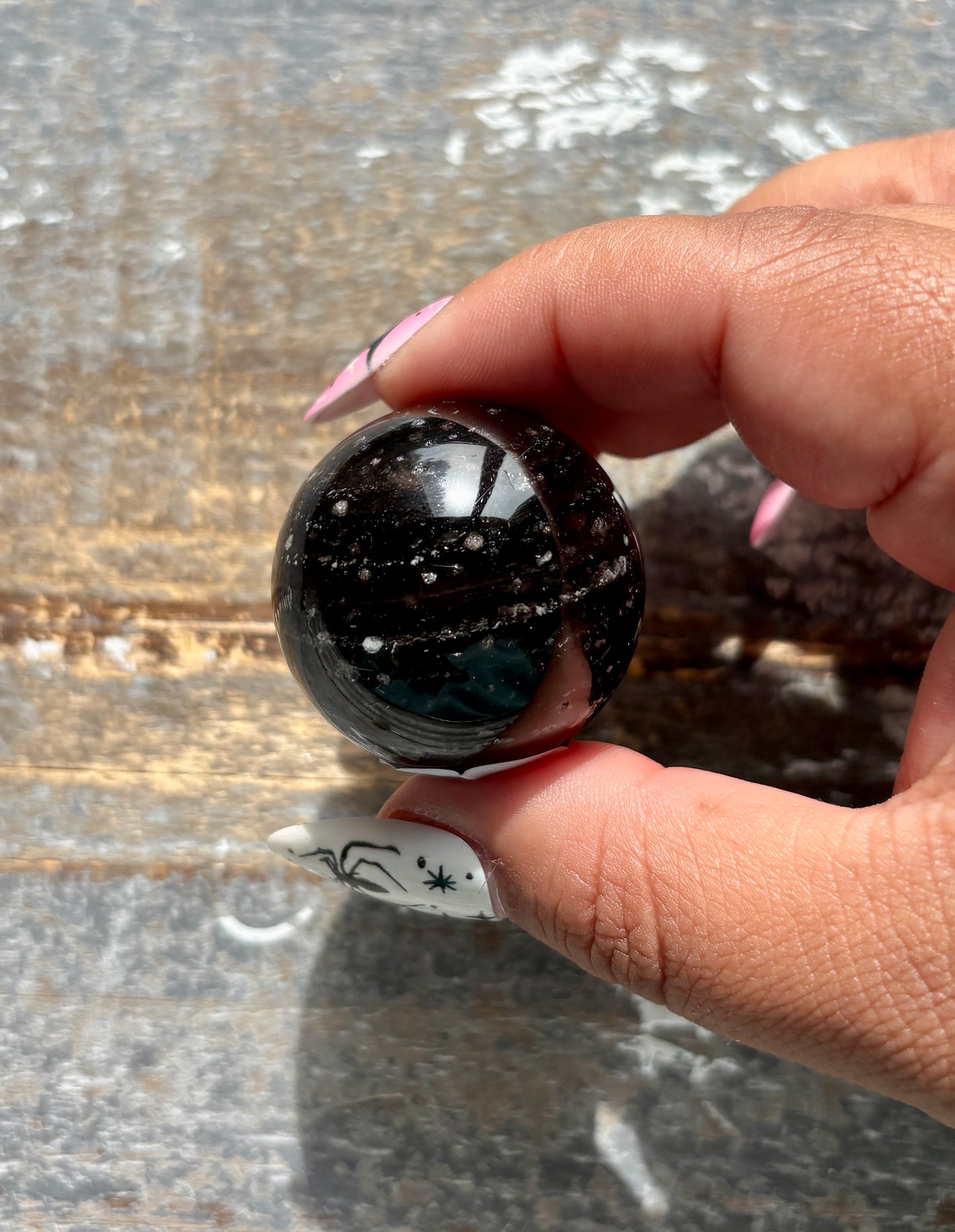 Gorgeous Galaxy Obsidian Mini Sphere from Mexico | C