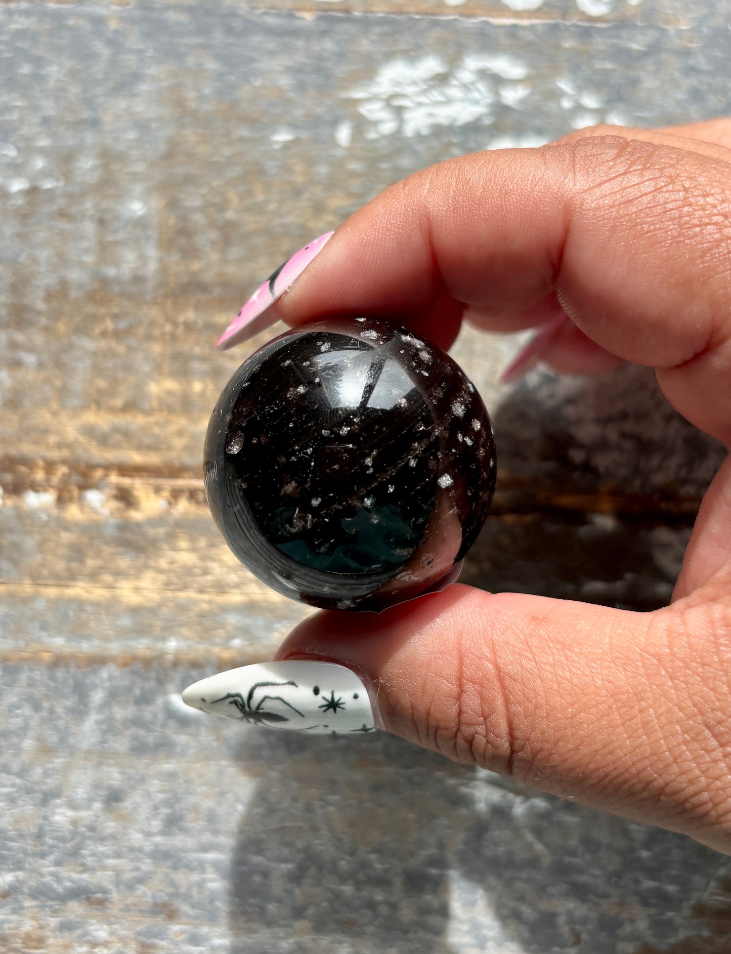 Gorgeous Galaxy Obsidian Mini Sphere from Mexico | C