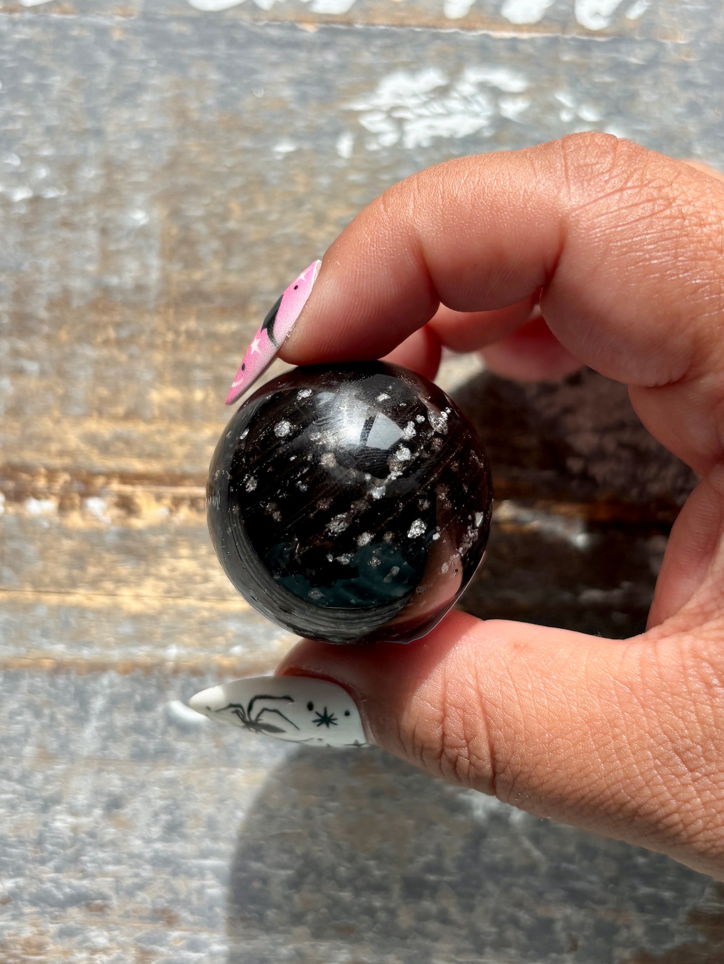 Gorgeous Galaxy Obsidian Mini Sphere from Mexico | C