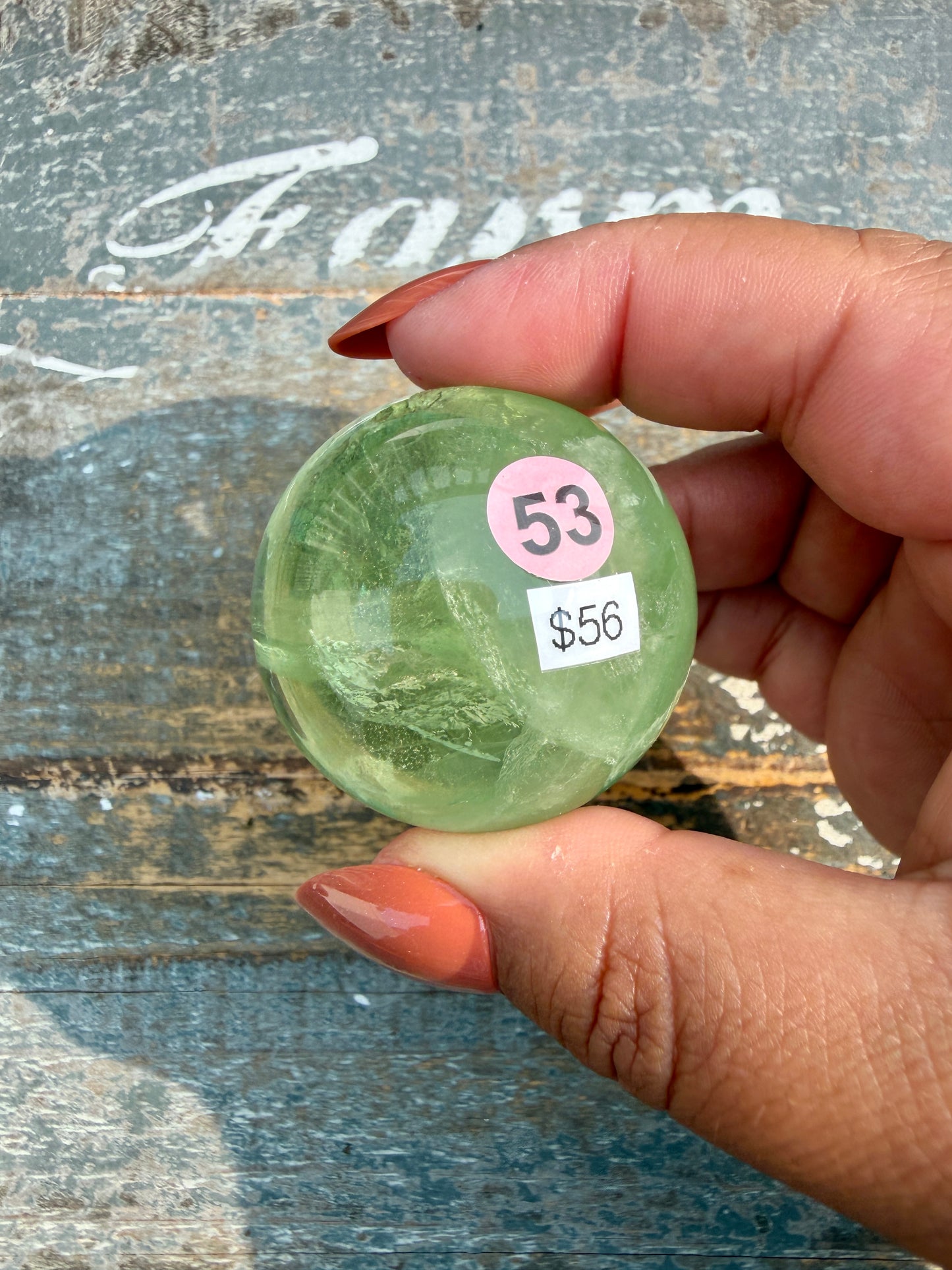 Gorgeous Lime Green Fluorite Sphere | Opt 53