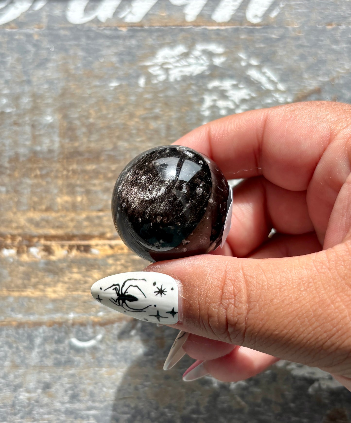 Gorgeous Galaxy Obsidian Mini Sphere from Mexico | E