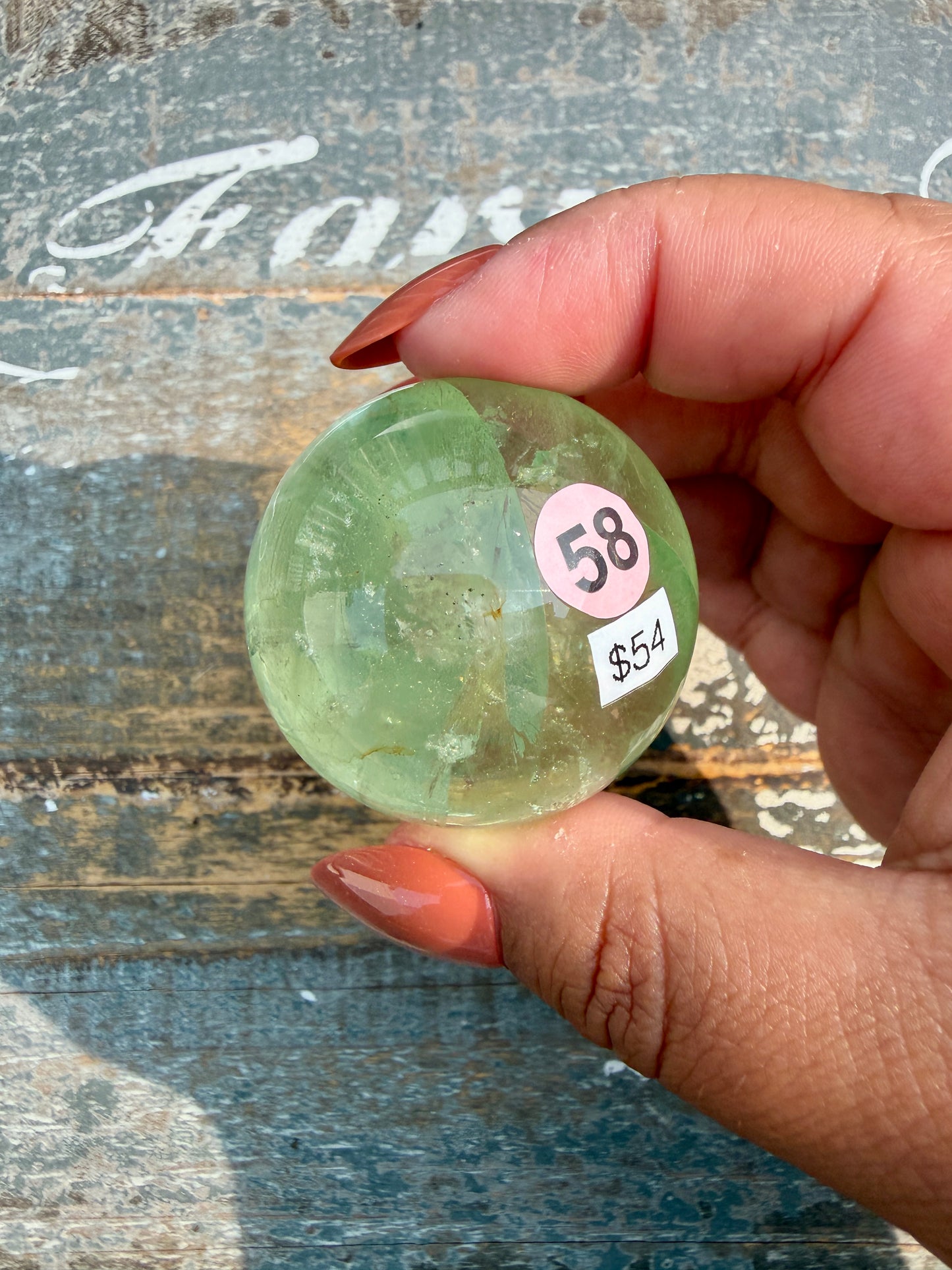 Gorgeous Lime Green Fluorite Sphere | Opt 58