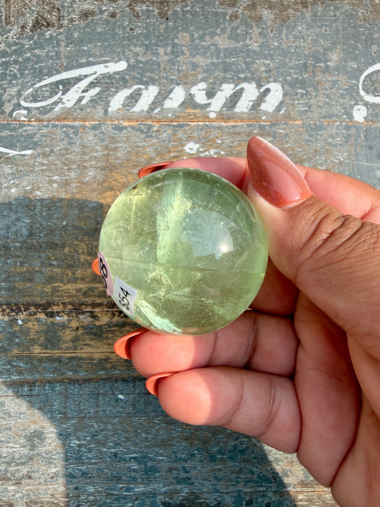 Gorgeous Lime Green Fluorite Sphere | Opt 58