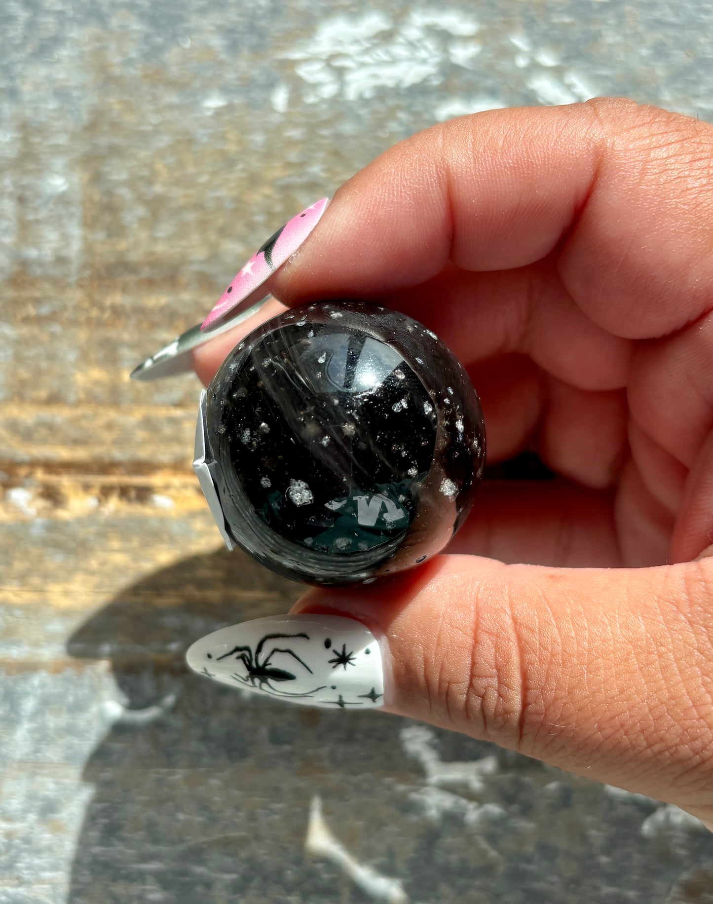 Gorgeous Galaxy Obsidian Mini Sphere from Mexico | J