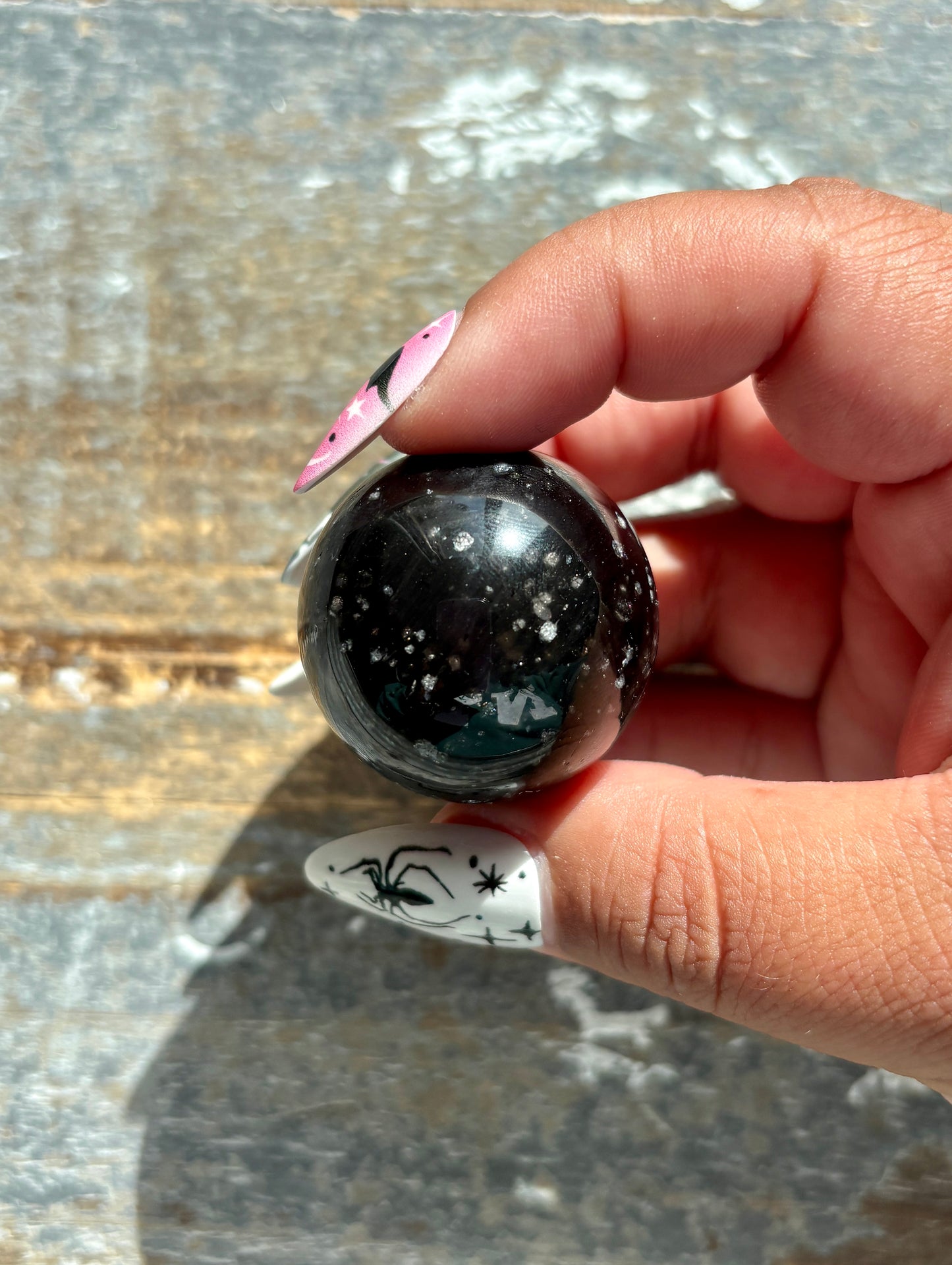 Gorgeous Galaxy Obsidian Mini Sphere from Mexico | J