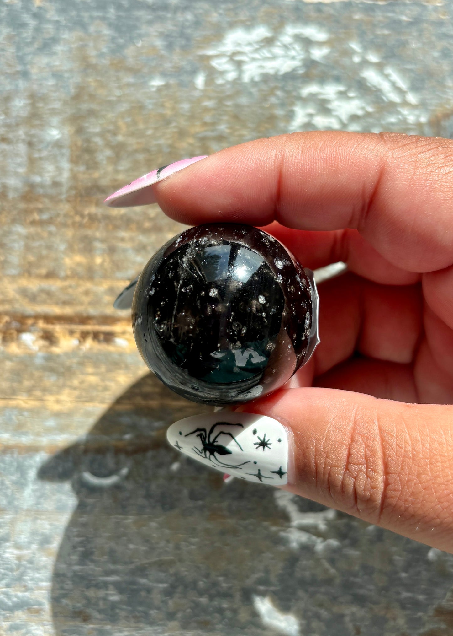 Gorgeous Galaxy Obsidian Mini Sphere from Mexico | J